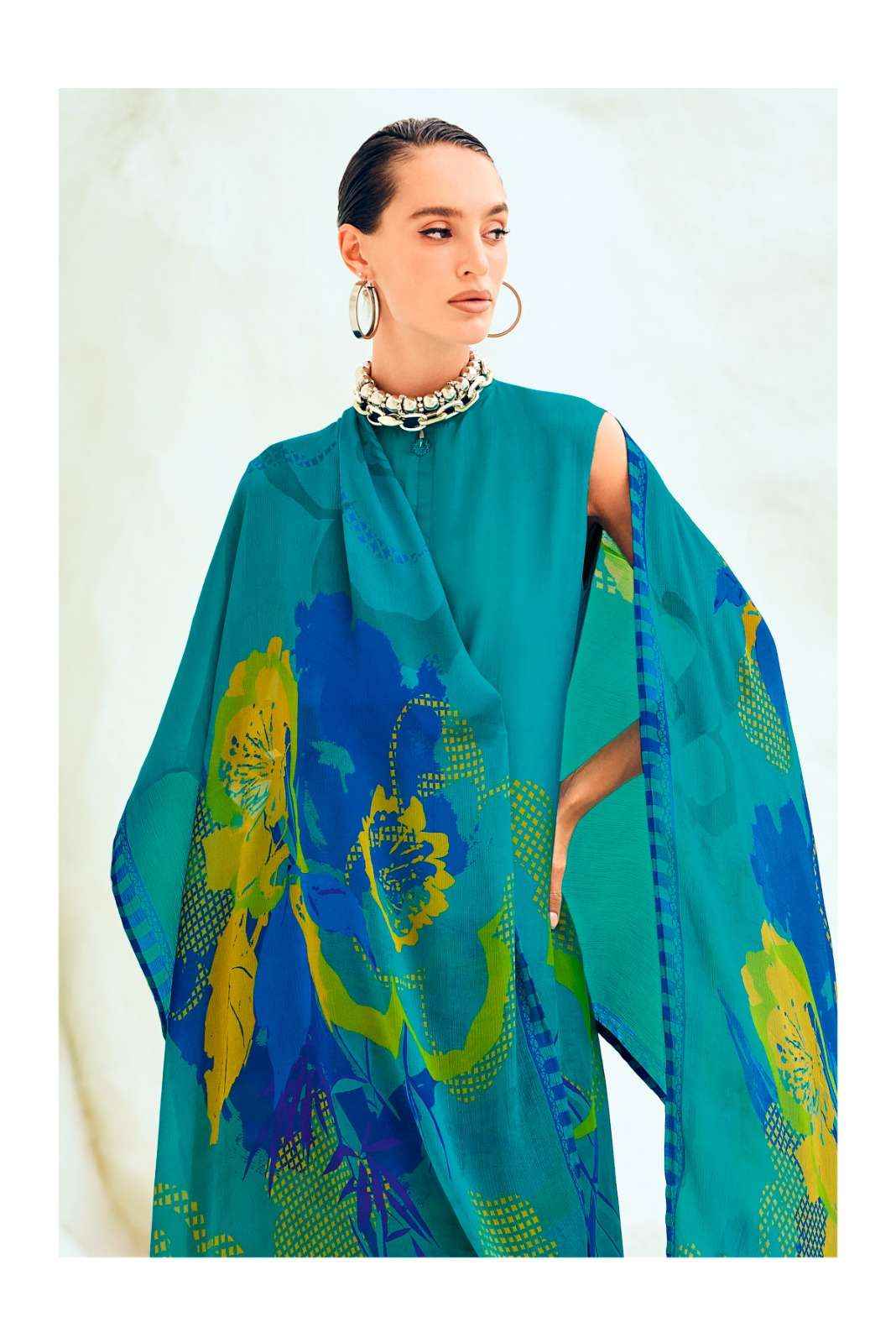 Varsha The Print Stories Discostar Digital Printed Crape Silk Suit Collection ( 4 Pcs Catalog )