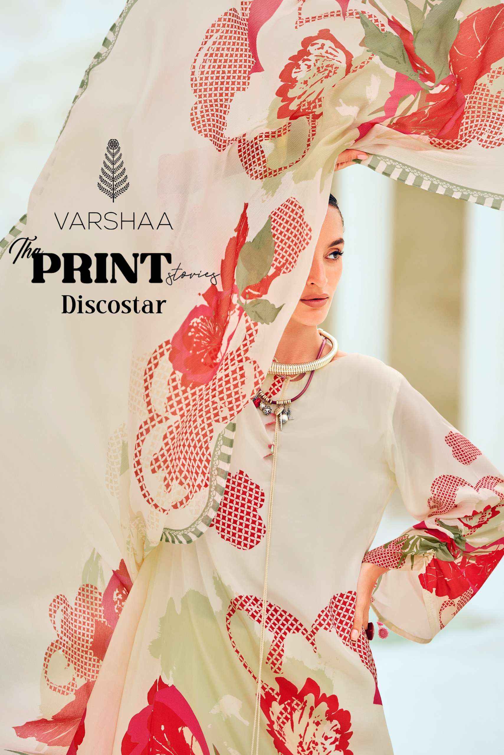 Varsha The Print Stories Discostar Digital Printed Crape Silk Suit Collection ( 4 Pcs Catalog )