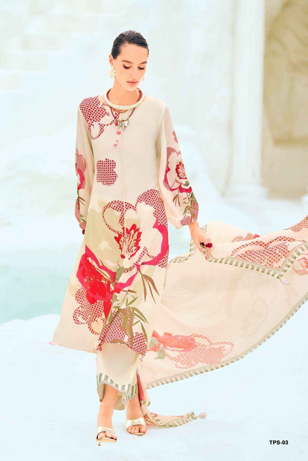 Varsha The Print Stories Discostar Digital Printed Crape Silk Suit Collection ( 4 Pcs Catalog )