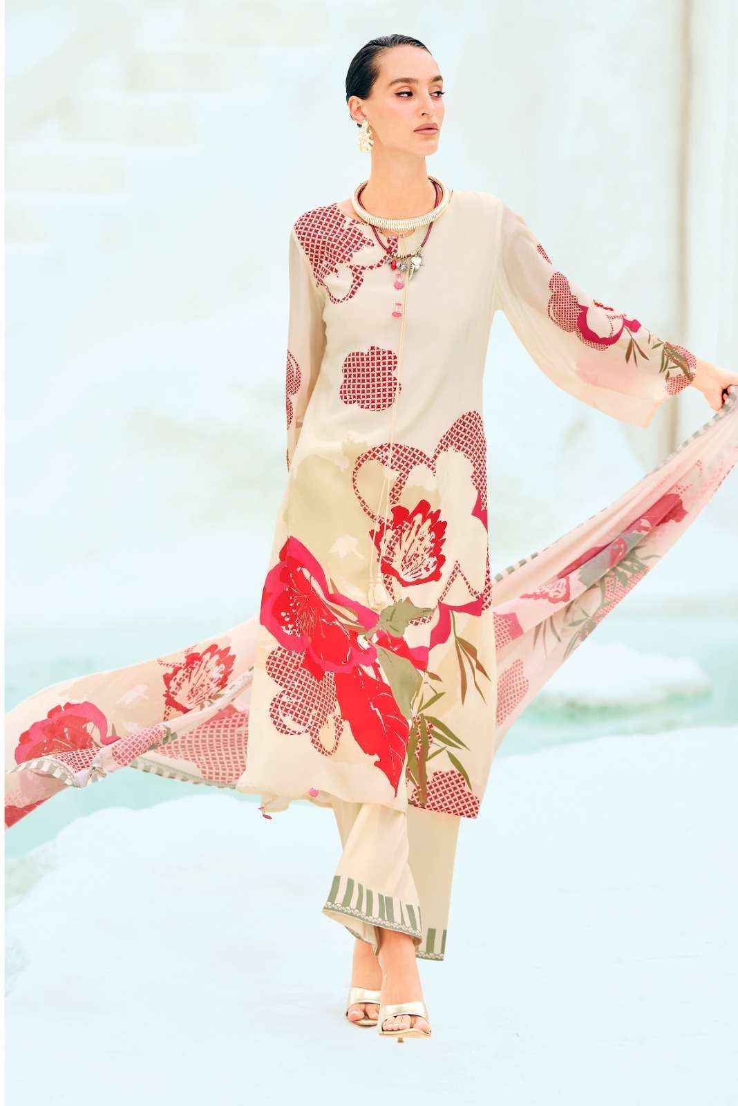Varsha The Print Stories Discostar Digital Printed Crape Silk Suit Collection ( 4 Pcs Catalog )