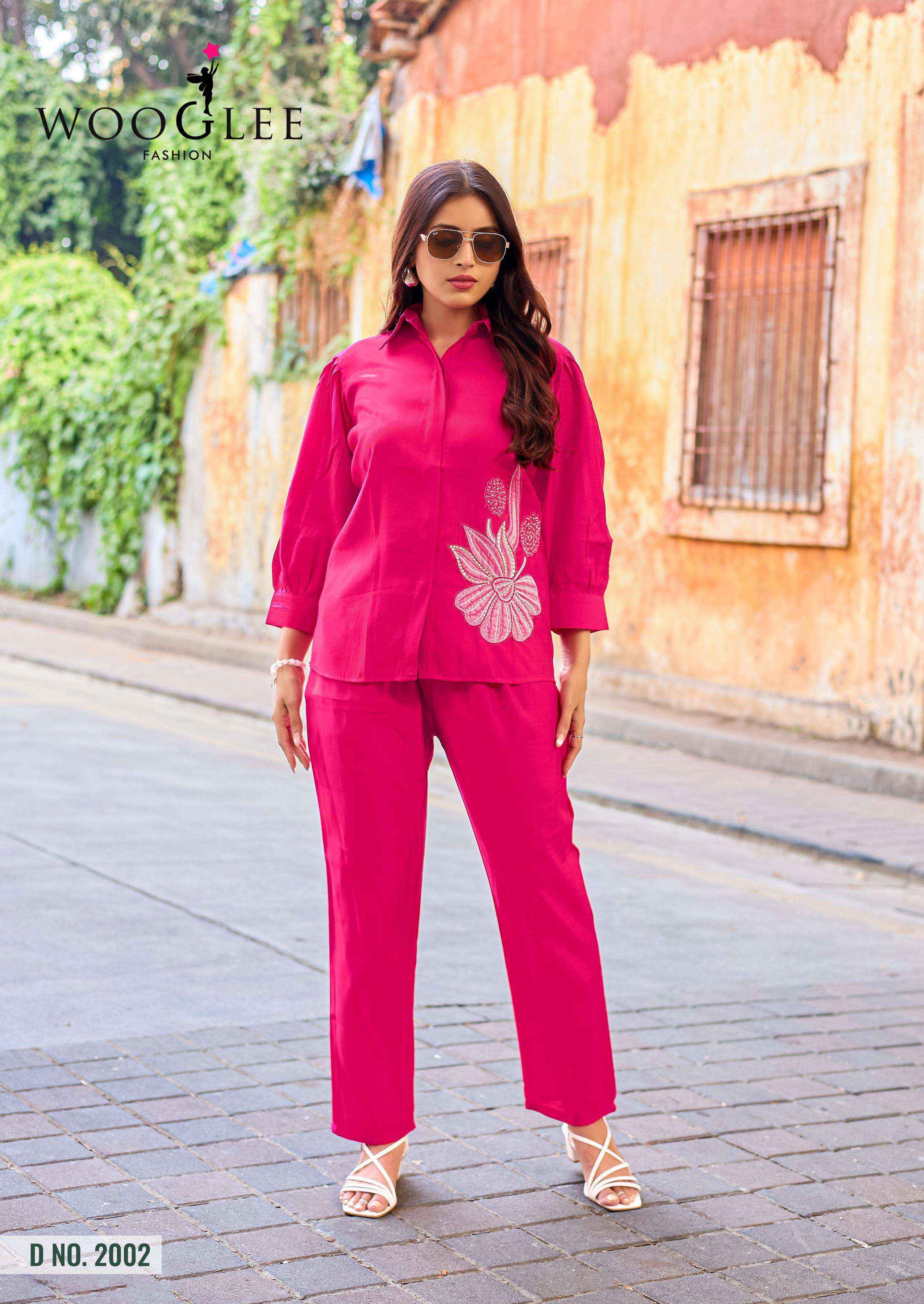 Wooglee Fashion High Look Viscose Silk Co ord Set Wholesale ( 6 pcs Catalogue )