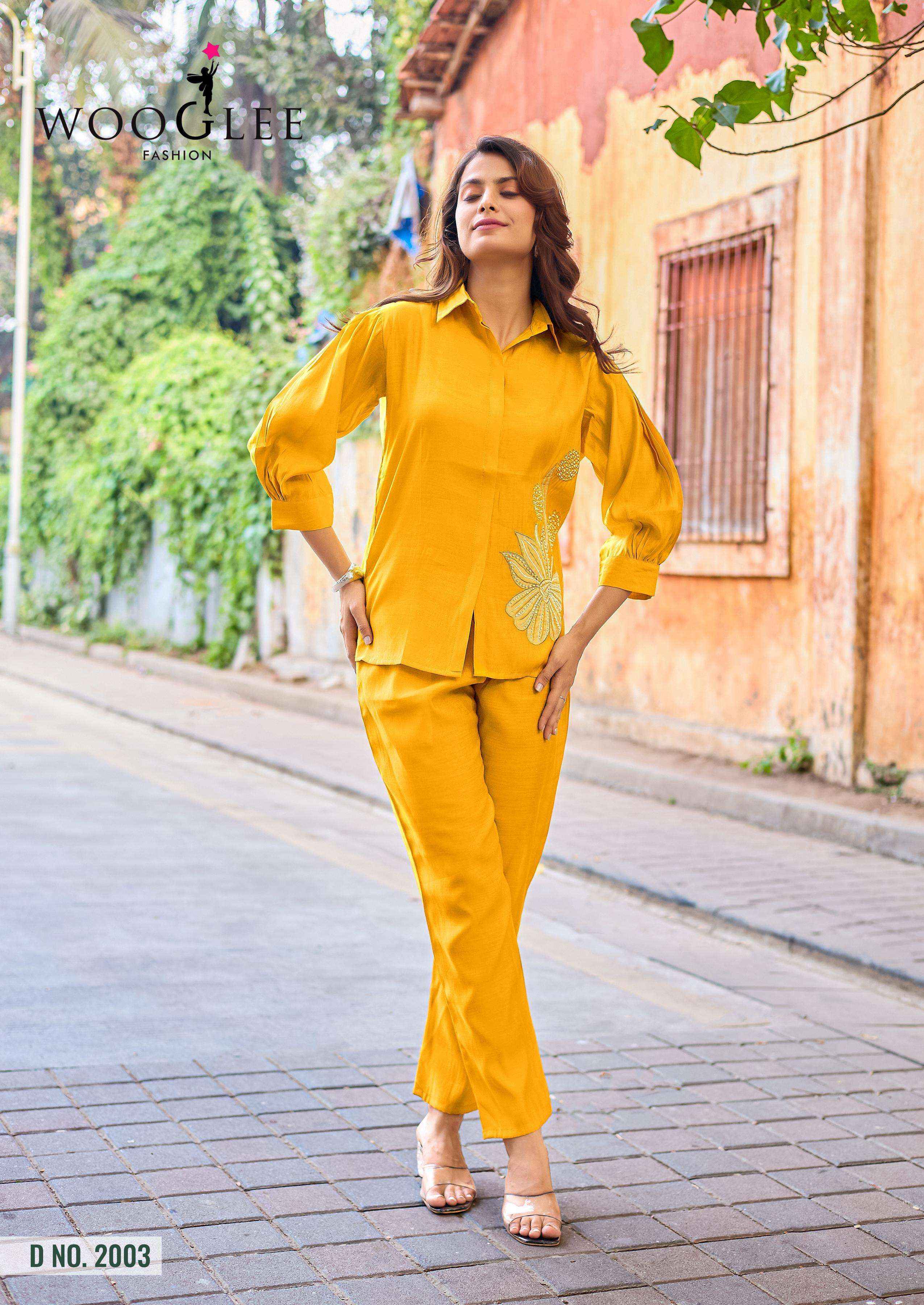 Wooglee High Look Viscose Silk Co ord Set Wholesale Price ( 6 pcs Catalogue )