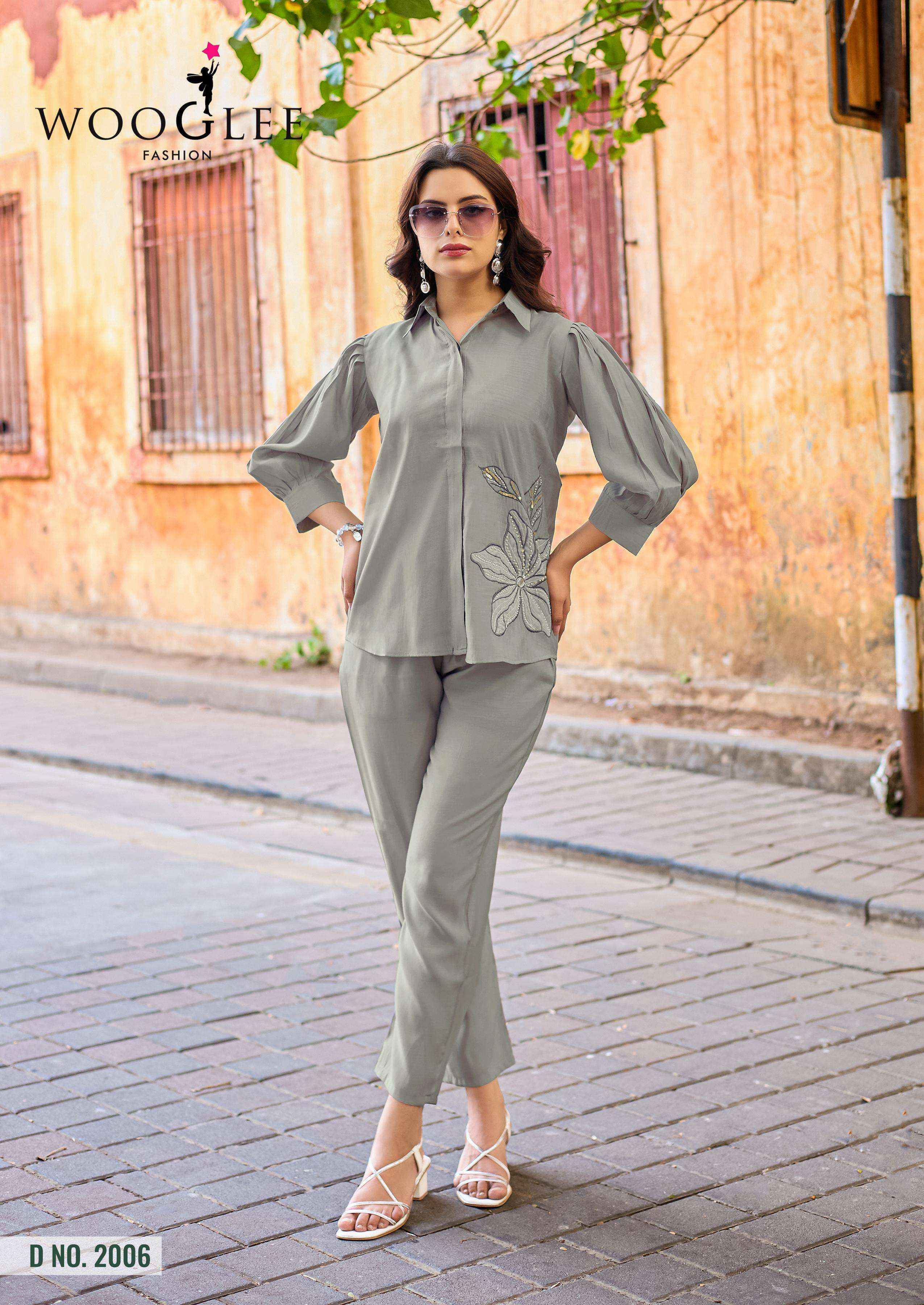 Wooglee High Look Viscose Silk Co ord Set Wholesale Price ( 6 pcs Catalogue )