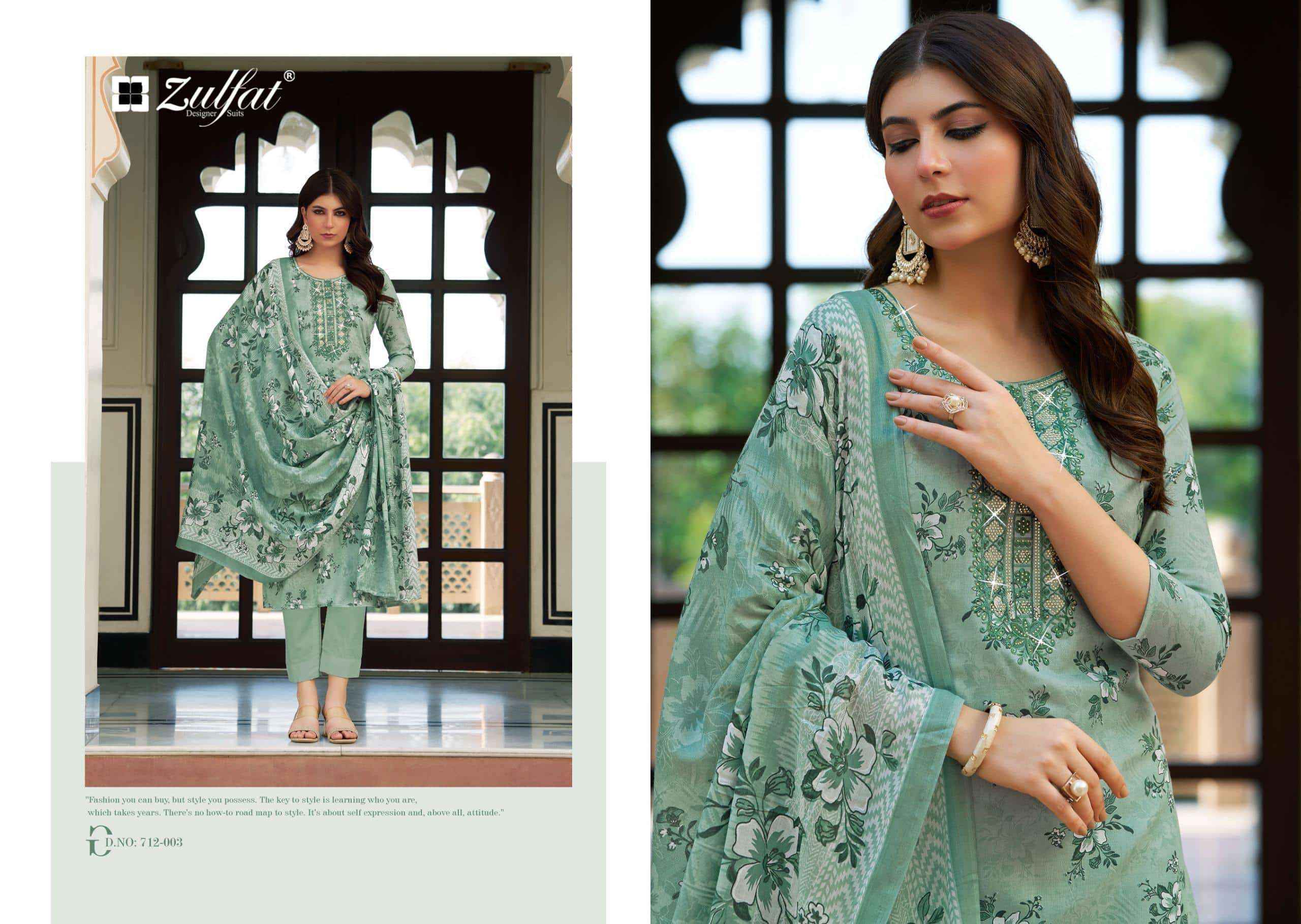 Zulfat Husna Fancy Cotton Dress Material Wholesale Collection ( 6 Pcs Catalog )