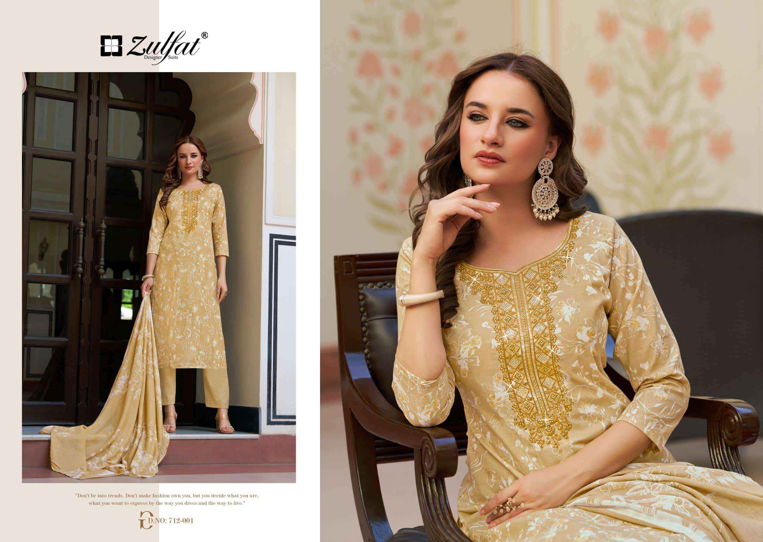 Zulfat Husna Fancy Cotton Dress Material Wholesale Collection ( 6 Pcs Catalog )