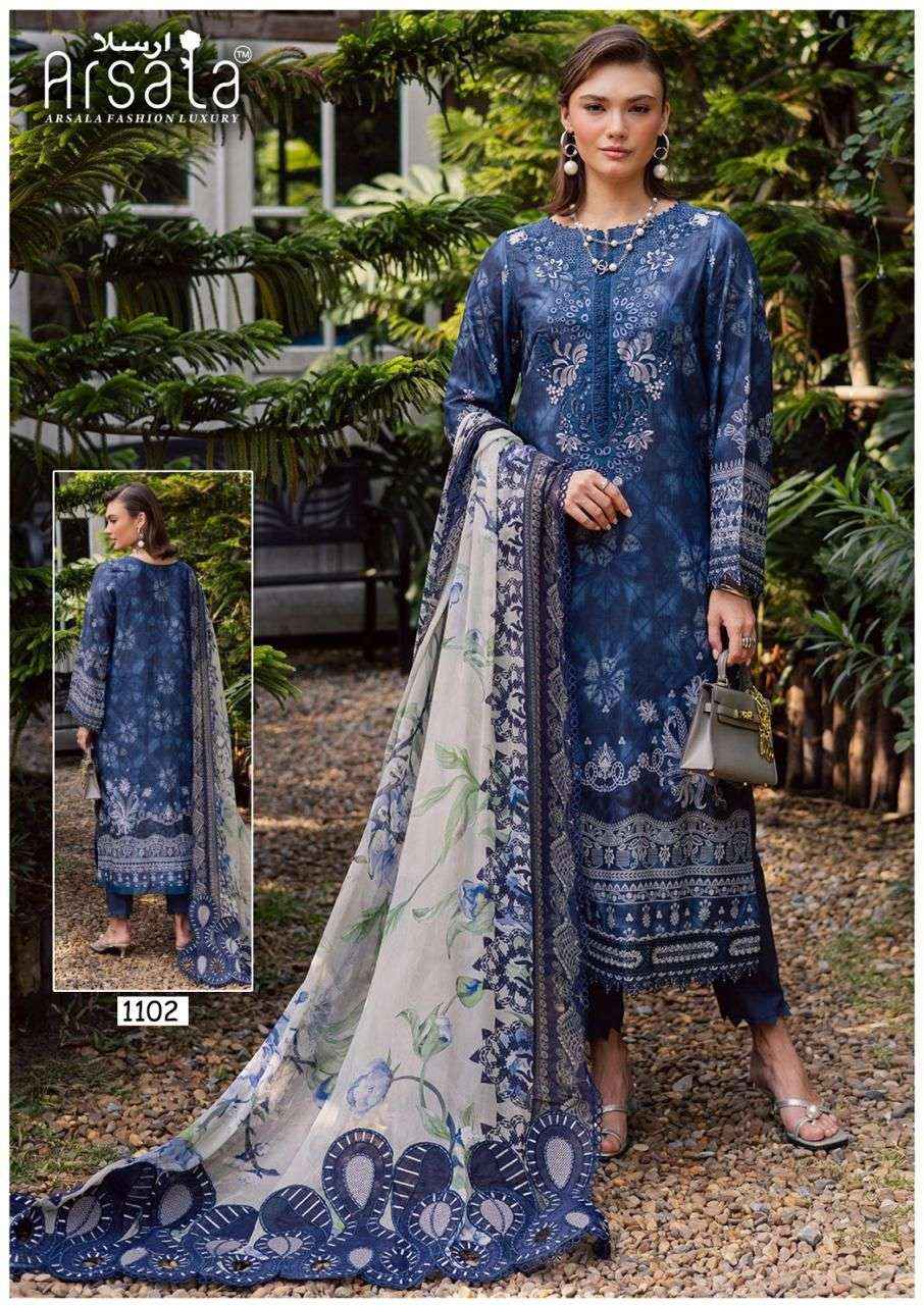 Arsala Amira Vol 11 Pure Lawn Cotton Pakistani Dress Material Wholesale Price ( 6 Pcs Catalogue )