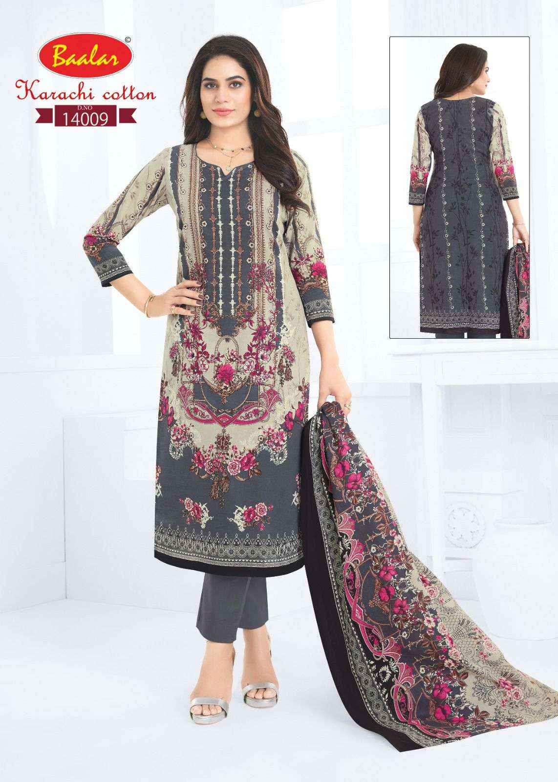 Baalar Cotton Karachi Cotton Vol 14 Unstitch Dress material Wholesale Price ( 12 Pcs Catalogue )
