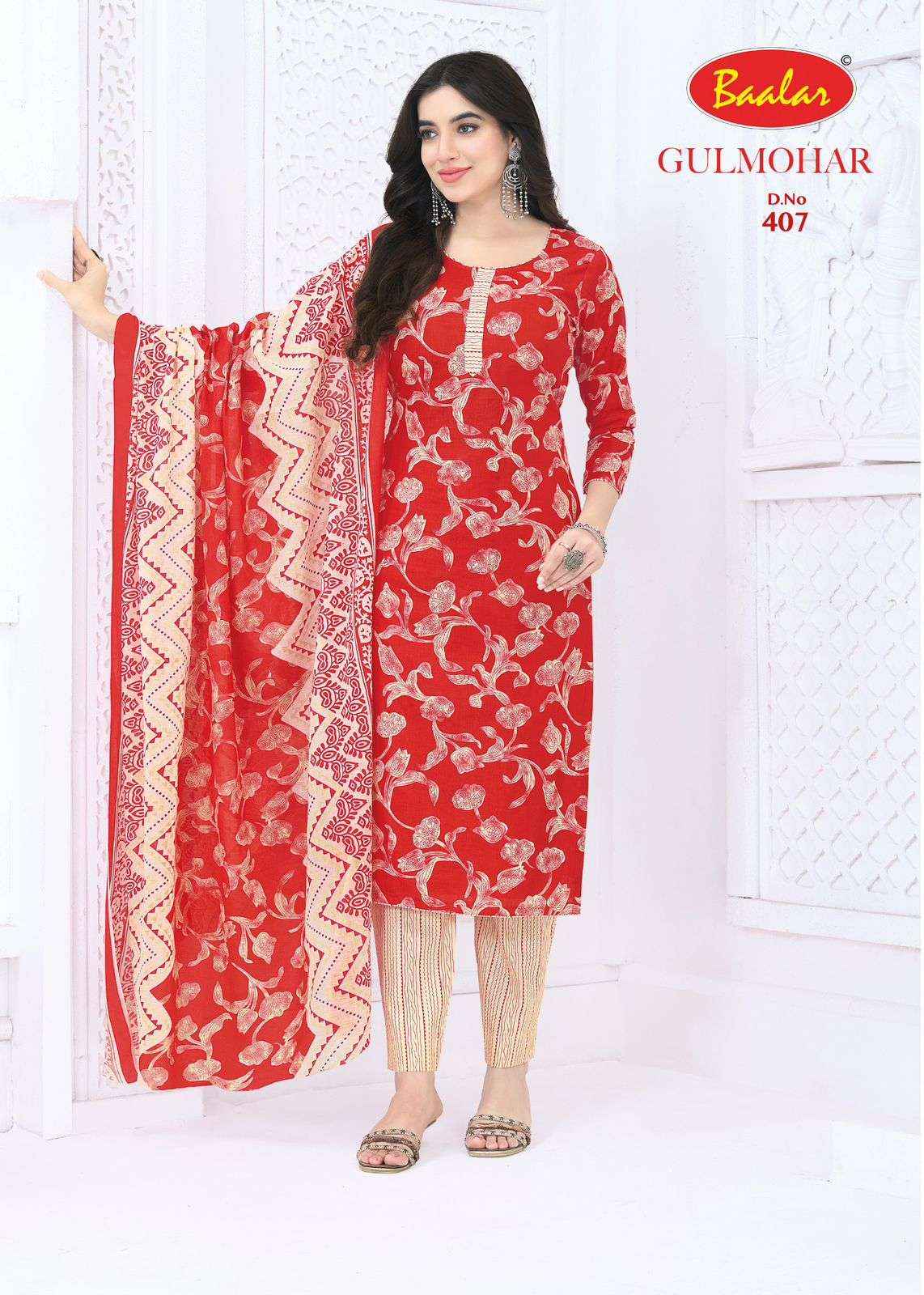 BAALAR GULMOHAR VOL 4 LAWN COTTON DIGITAL PRINT Dress Material Wholesale Collection ( 12 Pcs Catalog )