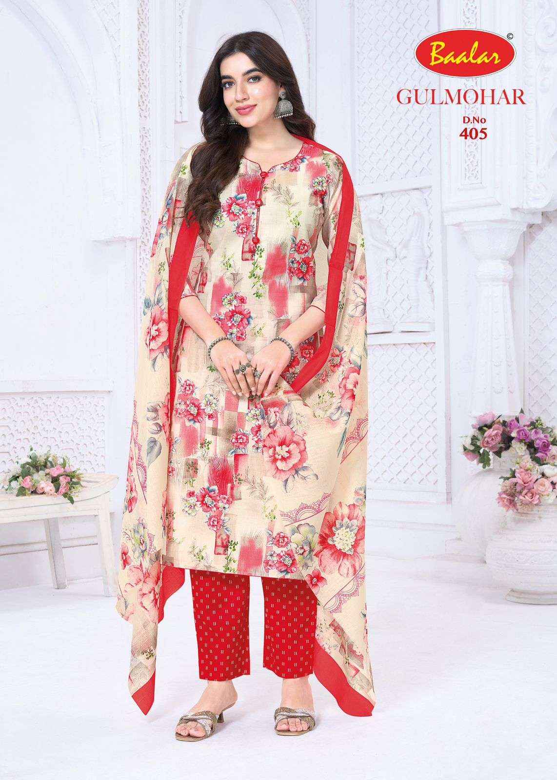 BAALAR GULMOHAR VOL 4 LAWN COTTON DIGITAL PRINT Dress Material Wholesale Collection ( 12 Pcs Catalog )