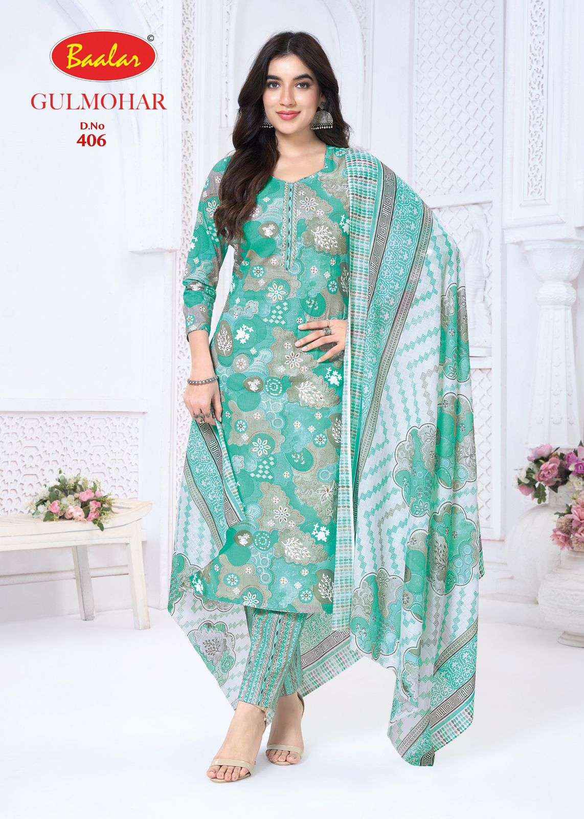 BAALAR GULMOHAR VOL 4 LAWN COTTON DIGITAL PRINT Dress Material Wholesale Collection ( 12 Pcs Catalog )
