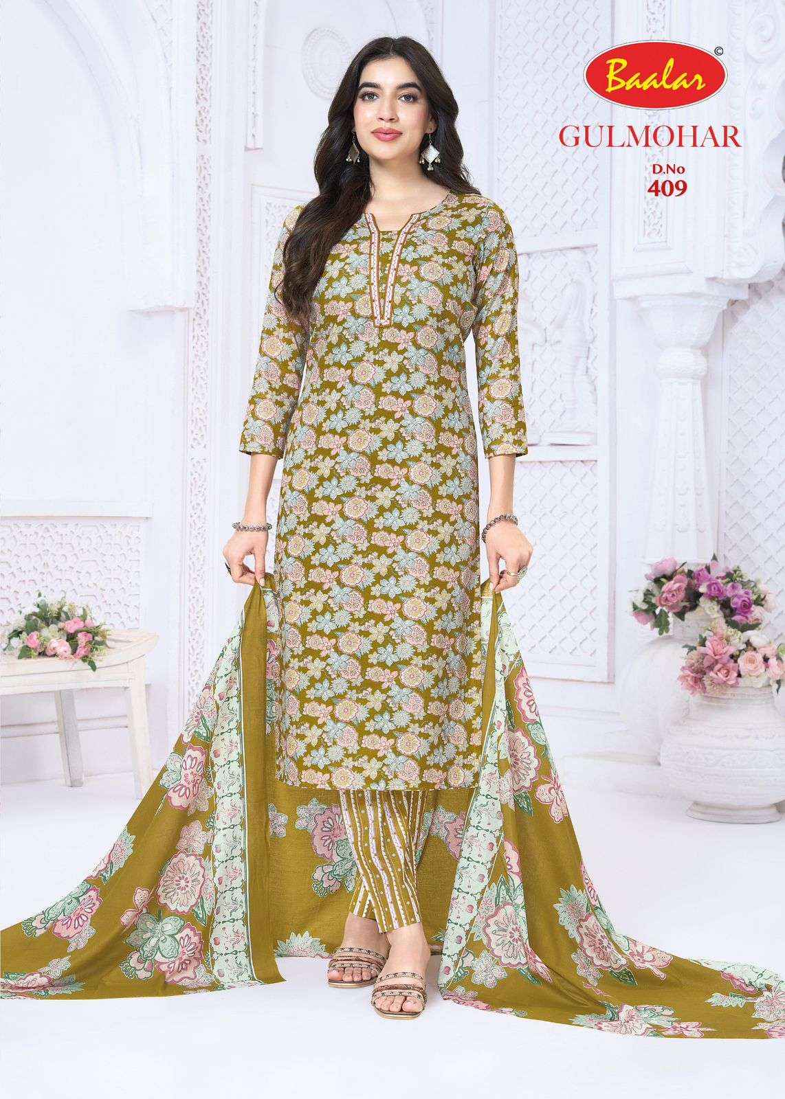 BAALAR GULMOHAR VOL 4 LAWN COTTON DIGITAL PRINT Dress Material Wholesale Collection ( 12 Pcs Catalog )