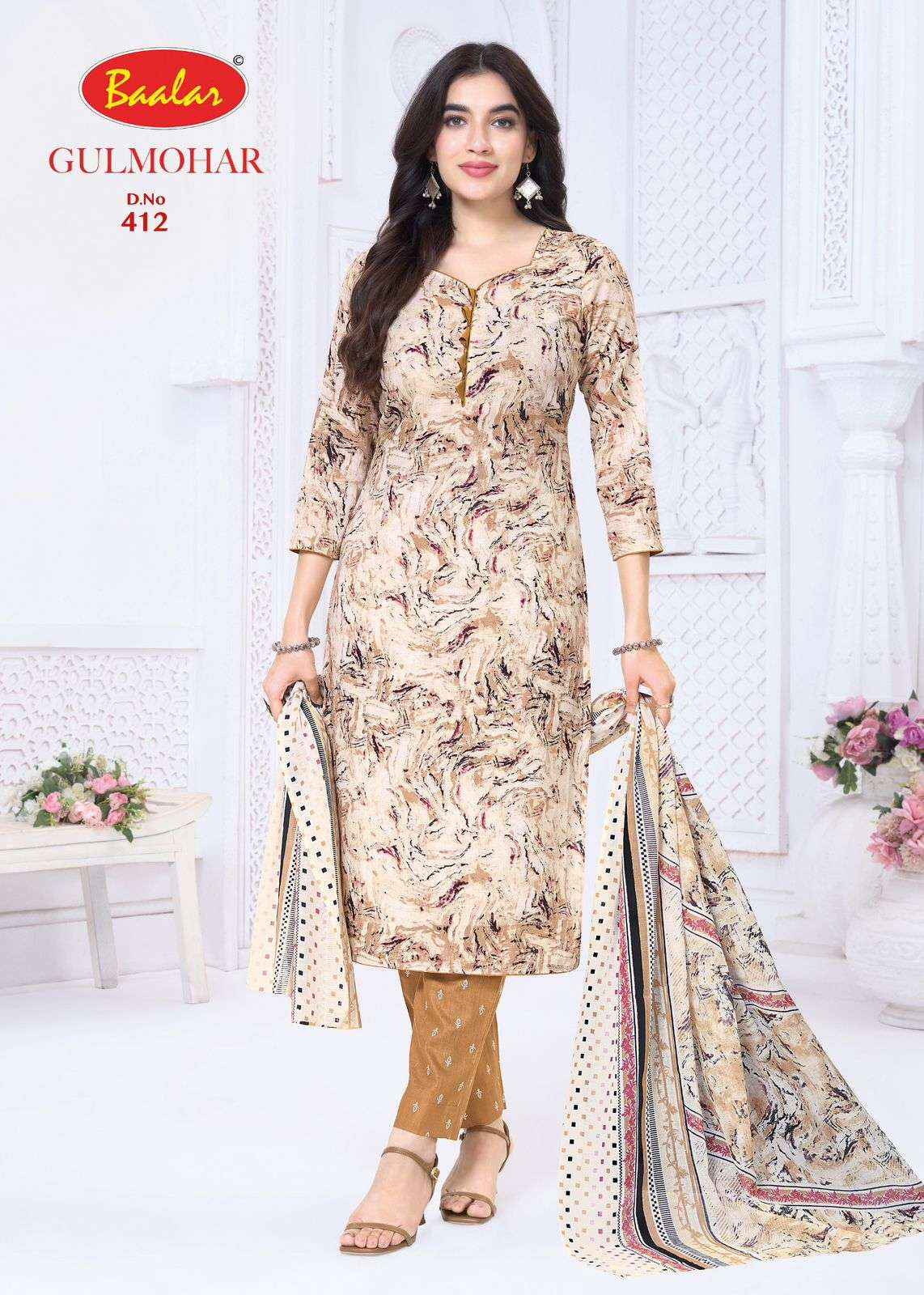 BAALAR GULMOHAR VOL 4 LAWN COTTON DIGITAL PRINT Dress Material Wholesale Collection ( 12 Pcs Catalog )