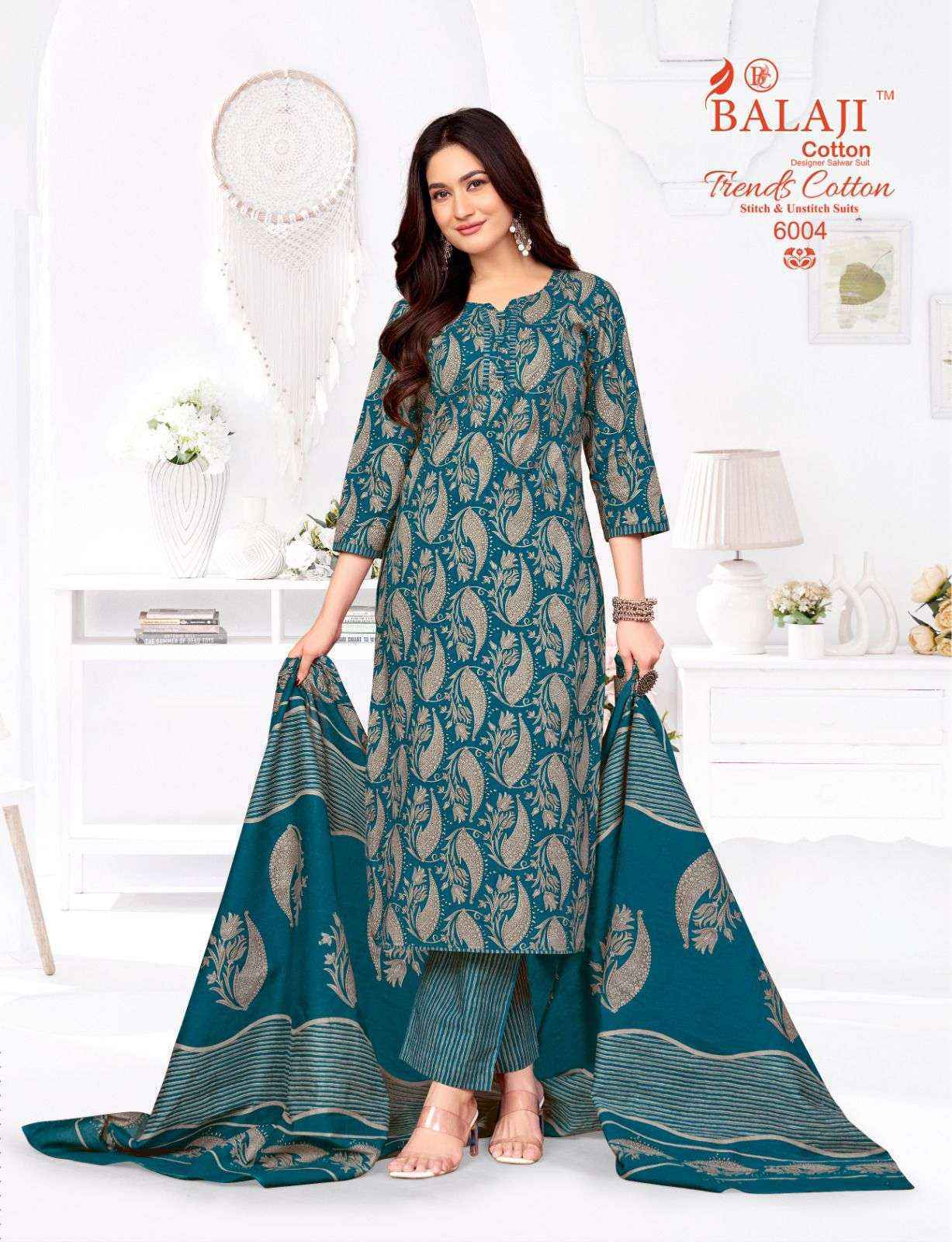 Balaji Trends Cotton Vol 6 Cotton Readymade Suits Wholesale Price ( 12 pcs Catalogue )
