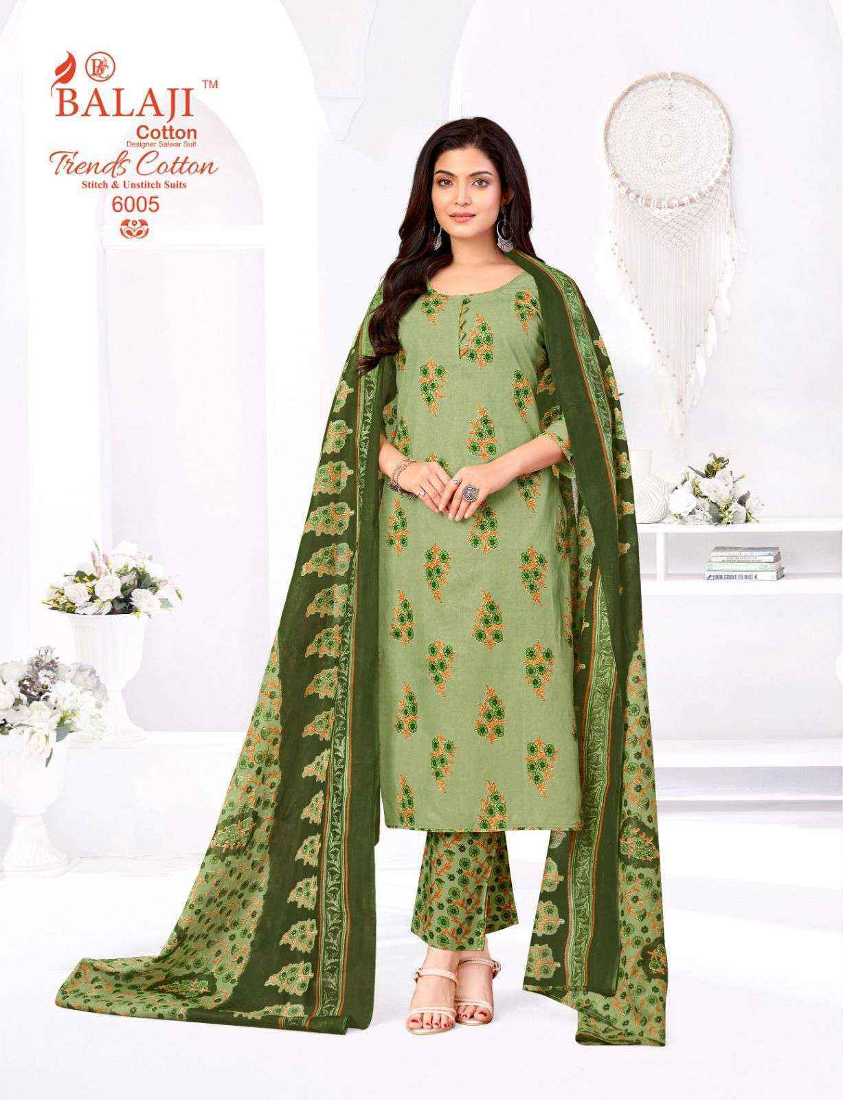 Balaji Trends Cotton Vol 6 Cotton Readymade Suits Wholesale Price ( 12 pcs Catalogue )