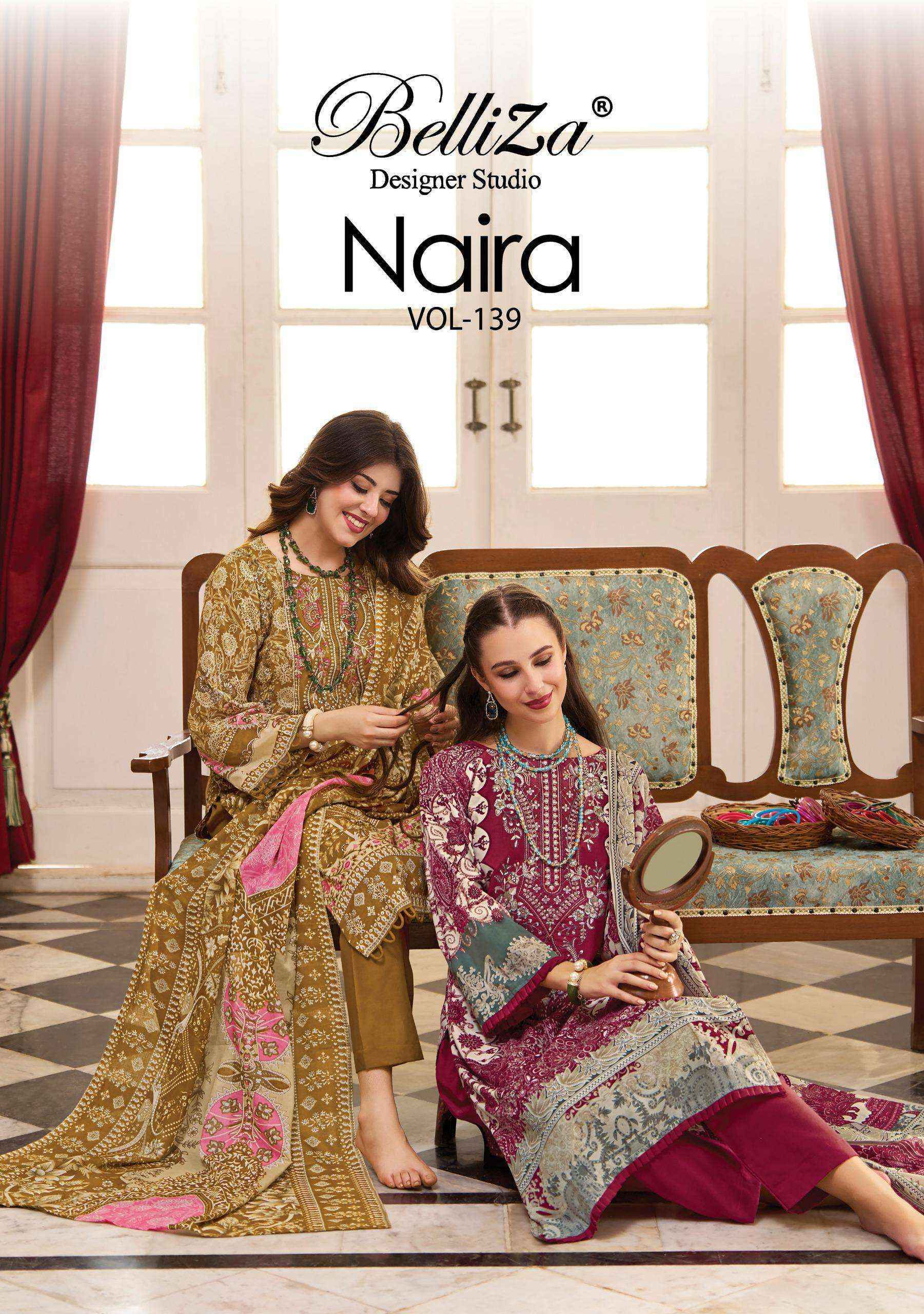 Belliza Naira Vol 139 Cotton Dress Material Wholesale Collection ( 8 Pcs Catalog )