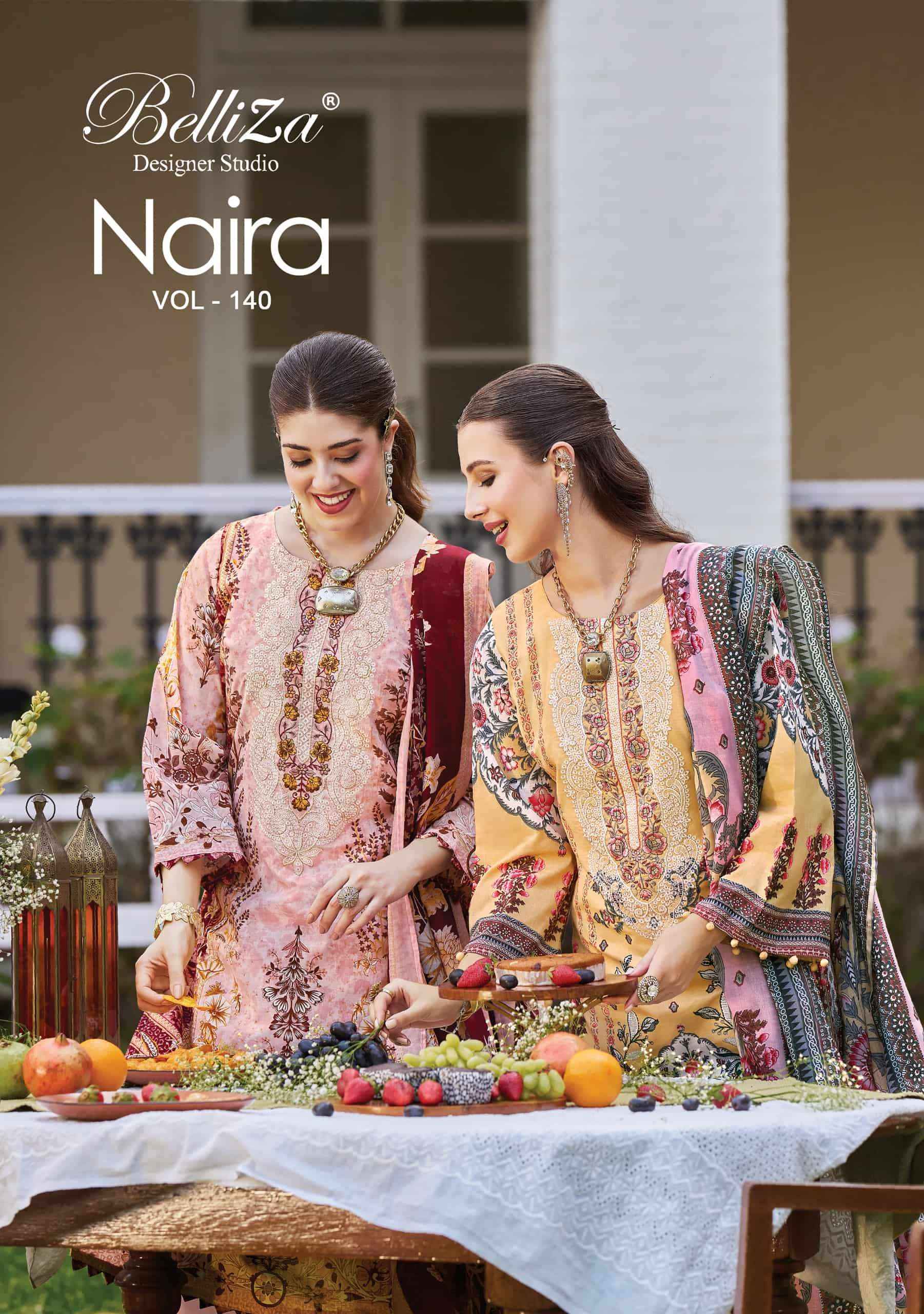Belliza Naira Vol 140 Fancy Cotton Dress Material wholesale Collection ( 8 Pcs Catalog )
