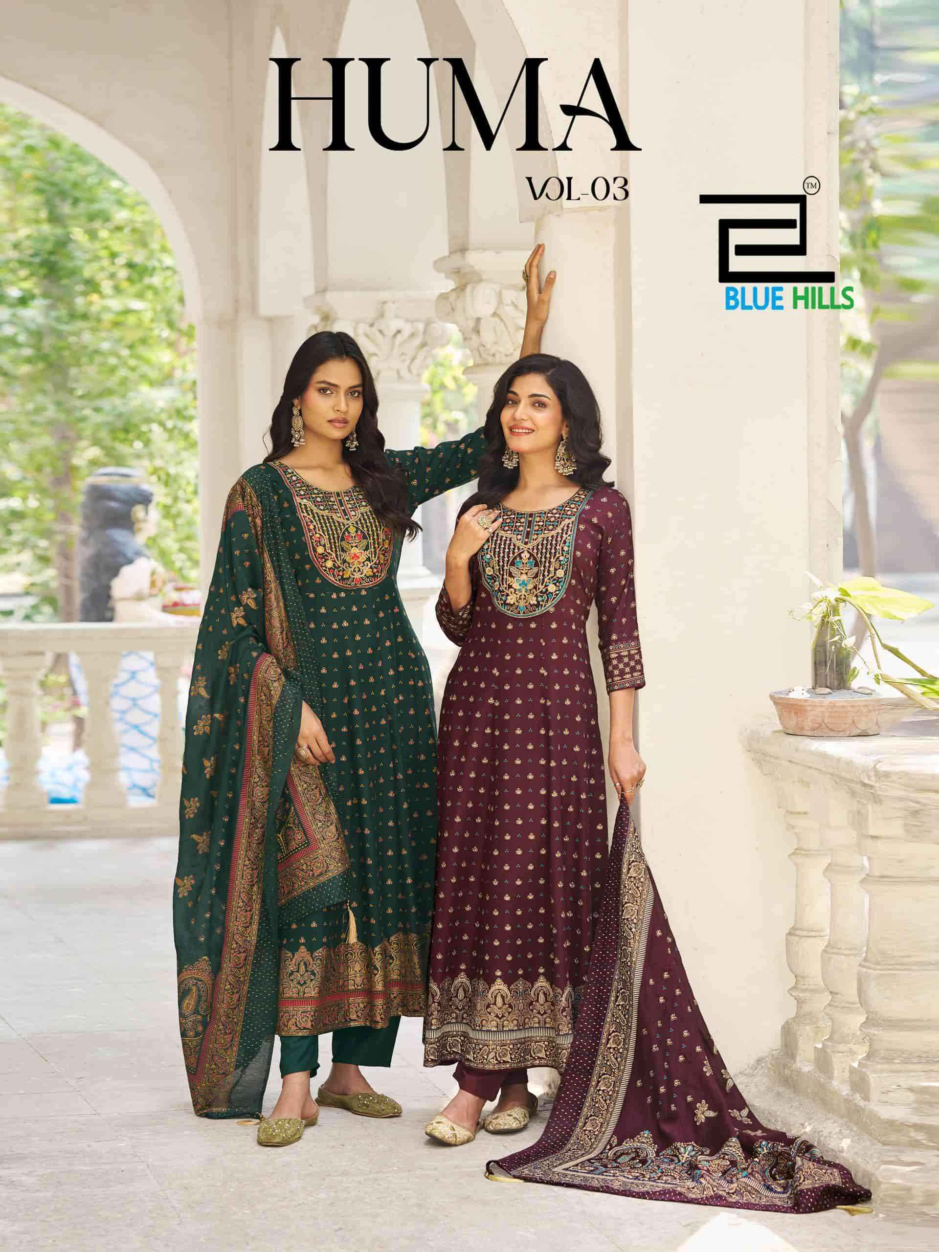 Blue Hills Huma Vol 3 Anarkali Suit Wholesale Price ( 6 Pcs Catalogue )