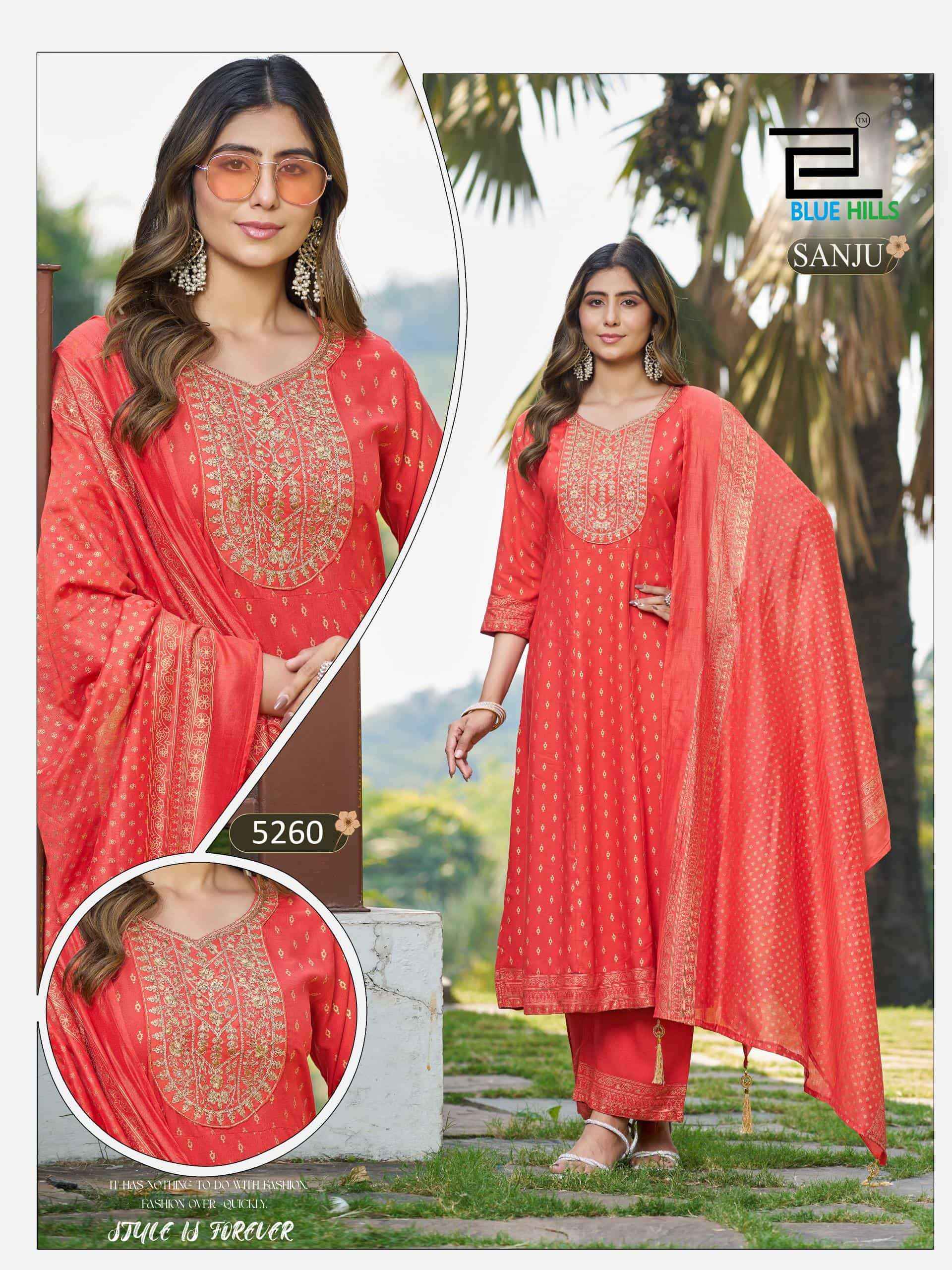 Blue Hills Sanju Rayon Readymade Suit Wholesale Price ( 6 Pcs Catalogue )
