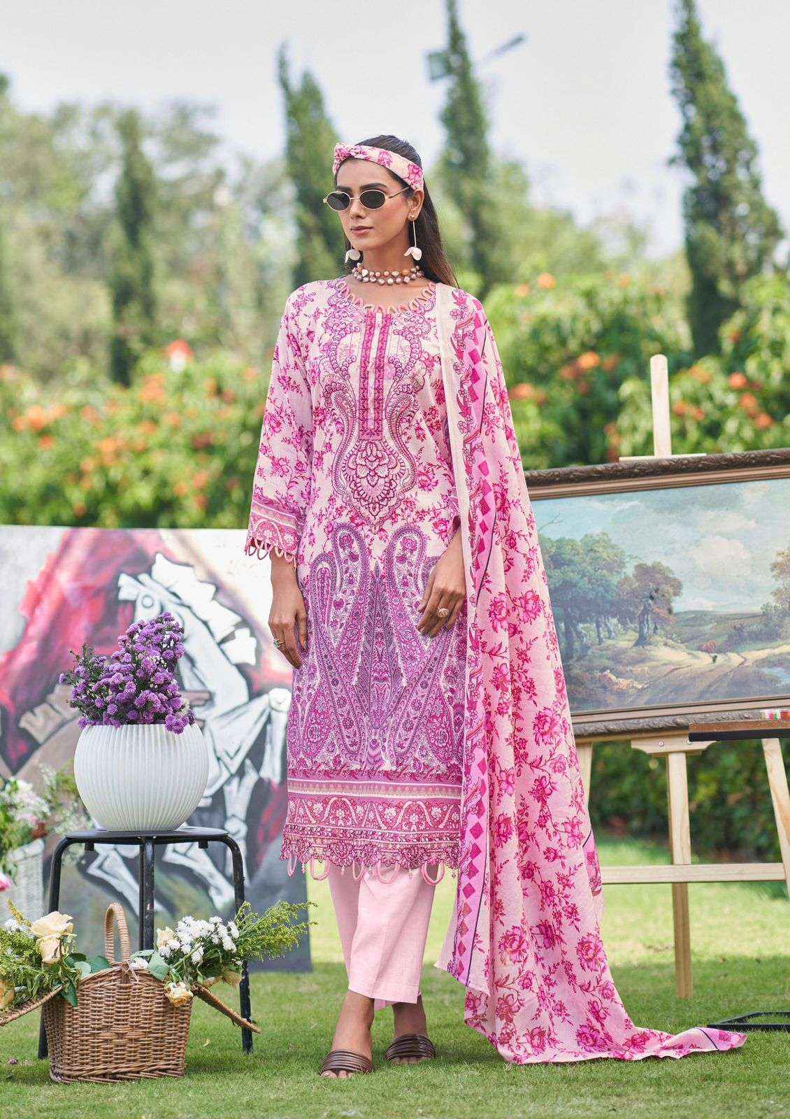 Cosmos fashion Jazmin Vol 2 Lawn Cotton Dress Material Wholesale price ( 6 pcs Catalogue )