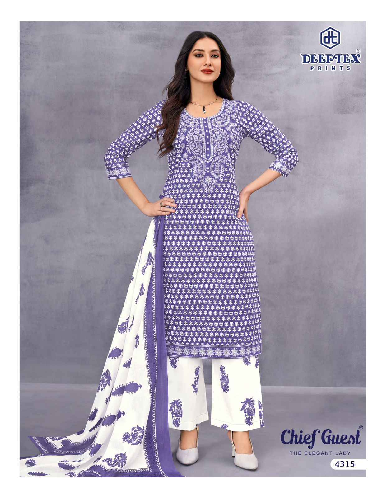 Deeptex Chief Guest Vol 43 Cotton Dress Material Wholesale Price ( 15 pcs Catalogue )