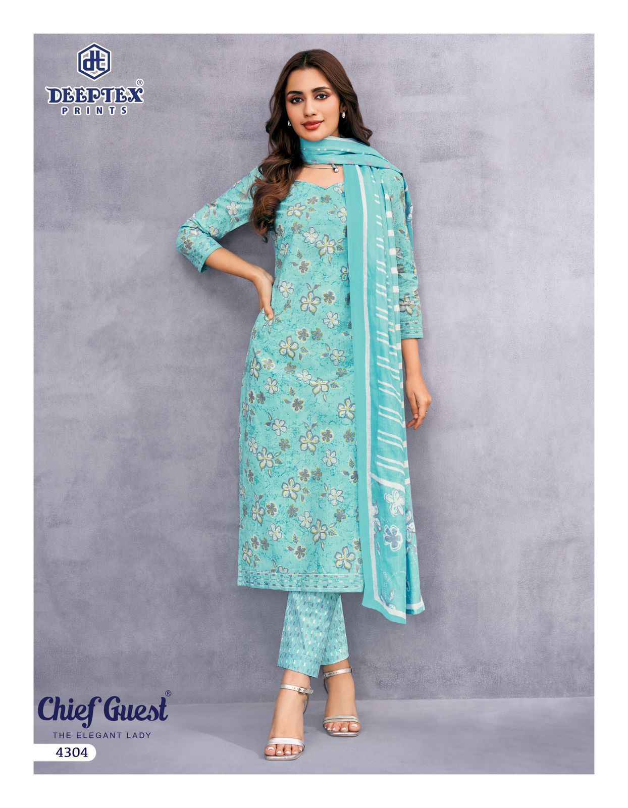 Deeptex Chief Guest Vol 43 Cotton Dress Material Wholesale Price ( 15 pcs Catalogue )