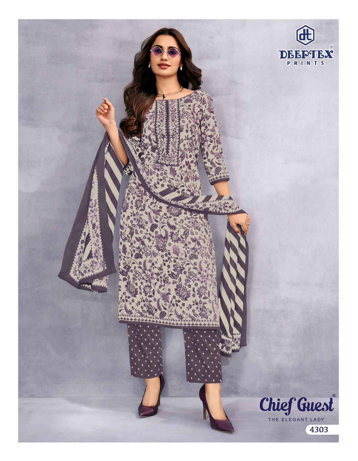 Deeptex Chief Guest Vol 43 Cotton Dress Material Wholesale Price ( 15 pcs Catalogue )