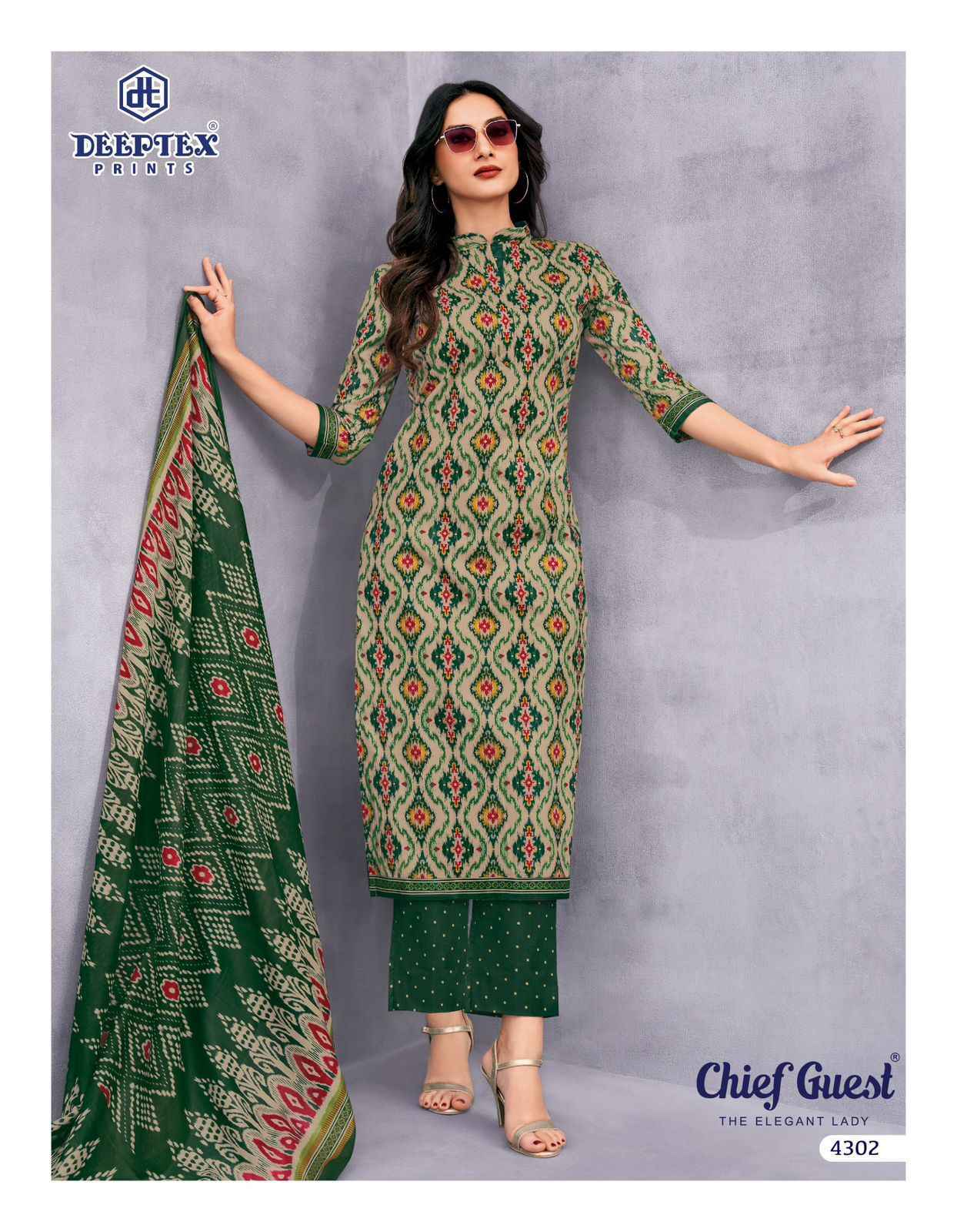 Deeptex Chief Guest Vol 43 Cotton Dress Material Wholesale Price ( 15 pcs Catalogue )