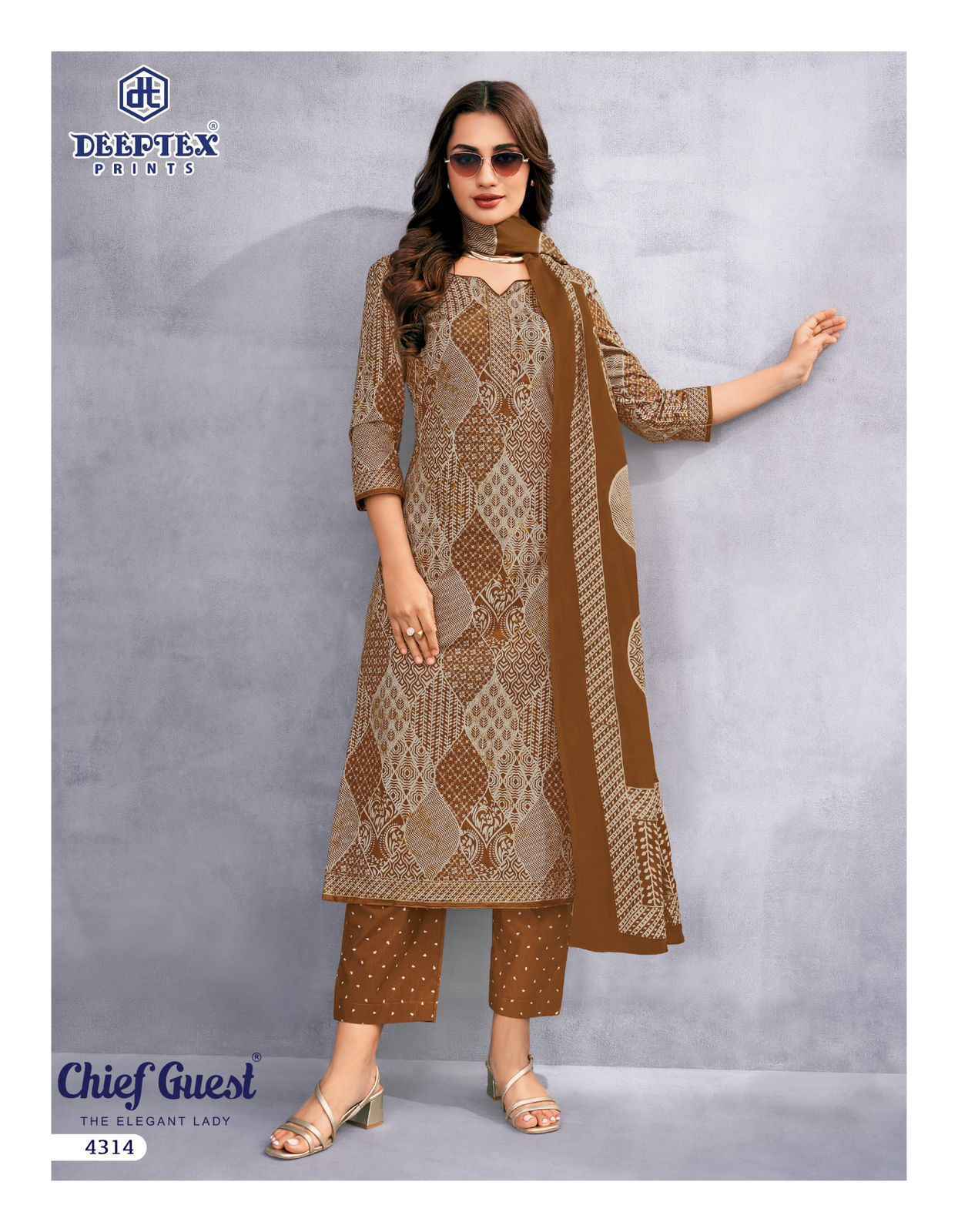 Deeptex Chief Guest Vol 43 Cotton Dress Material Wholesale Price ( 15 pcs Catalogue )
