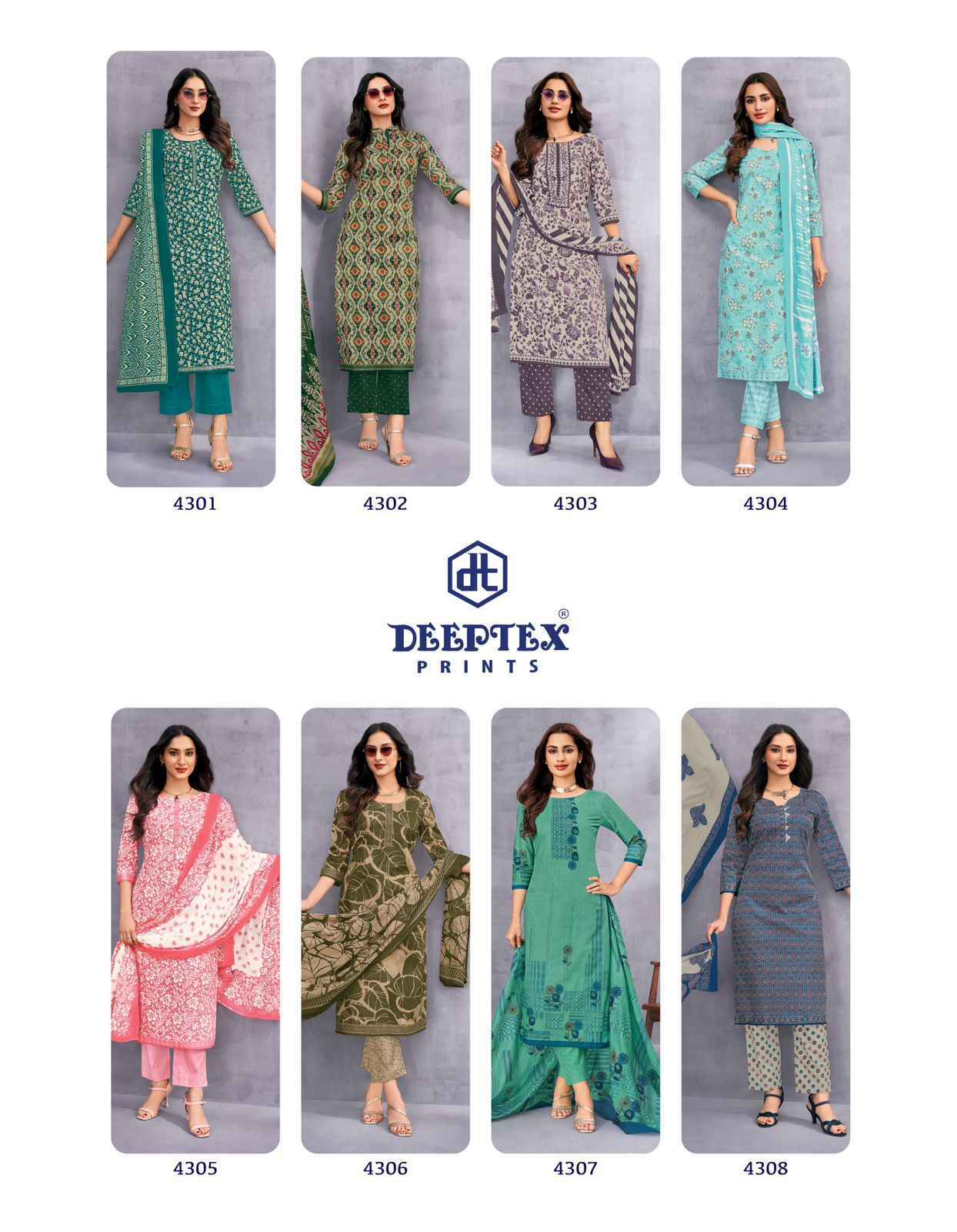 Deeptex Chief Guest Vol 43 Cotton Dress Material Wholesale Price ( 15 pcs Catalogue )
