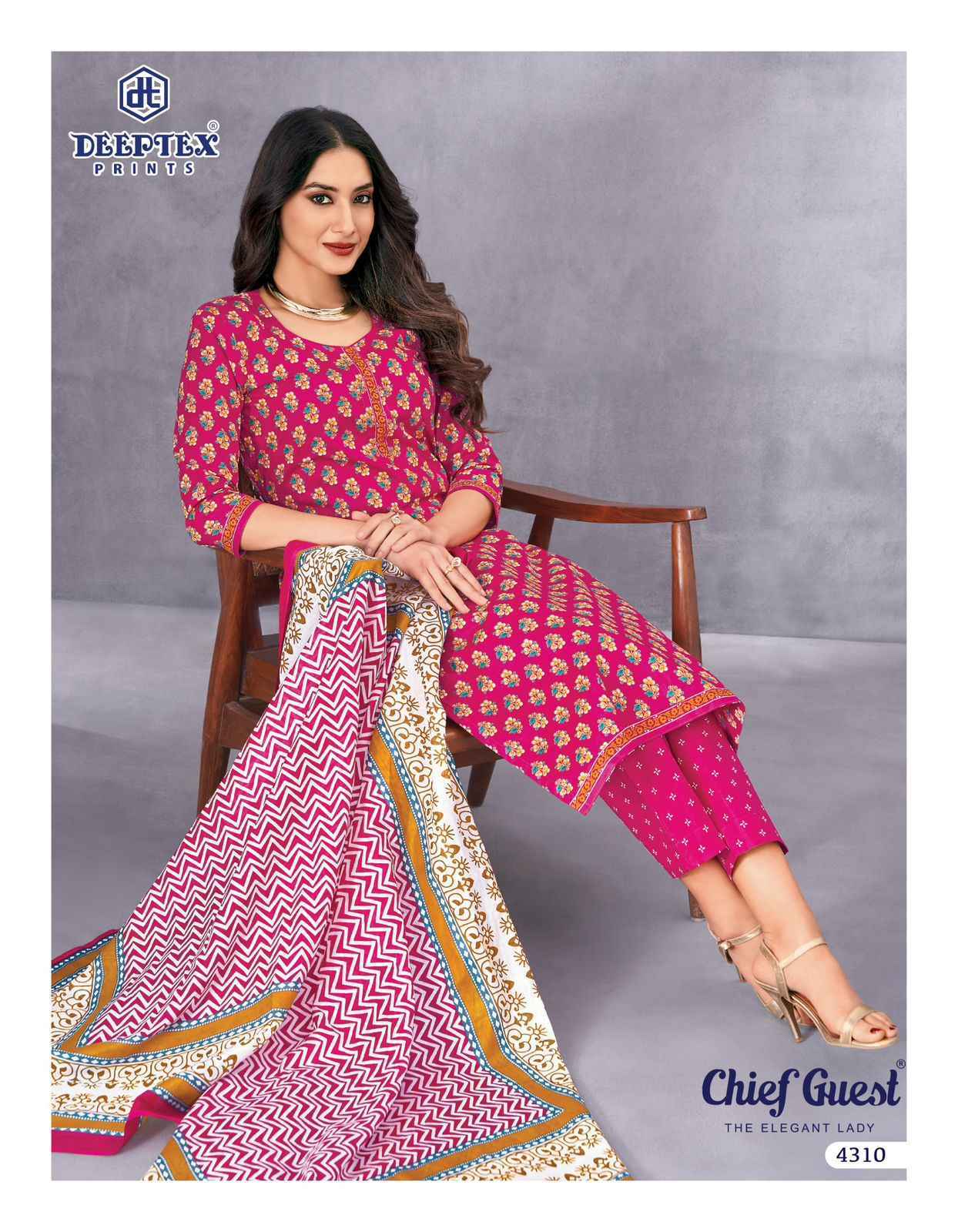 Deeptex Chief Guest Vol 43 Cotton Dress Material Wholesale Price ( 15 pcs Catalogue )