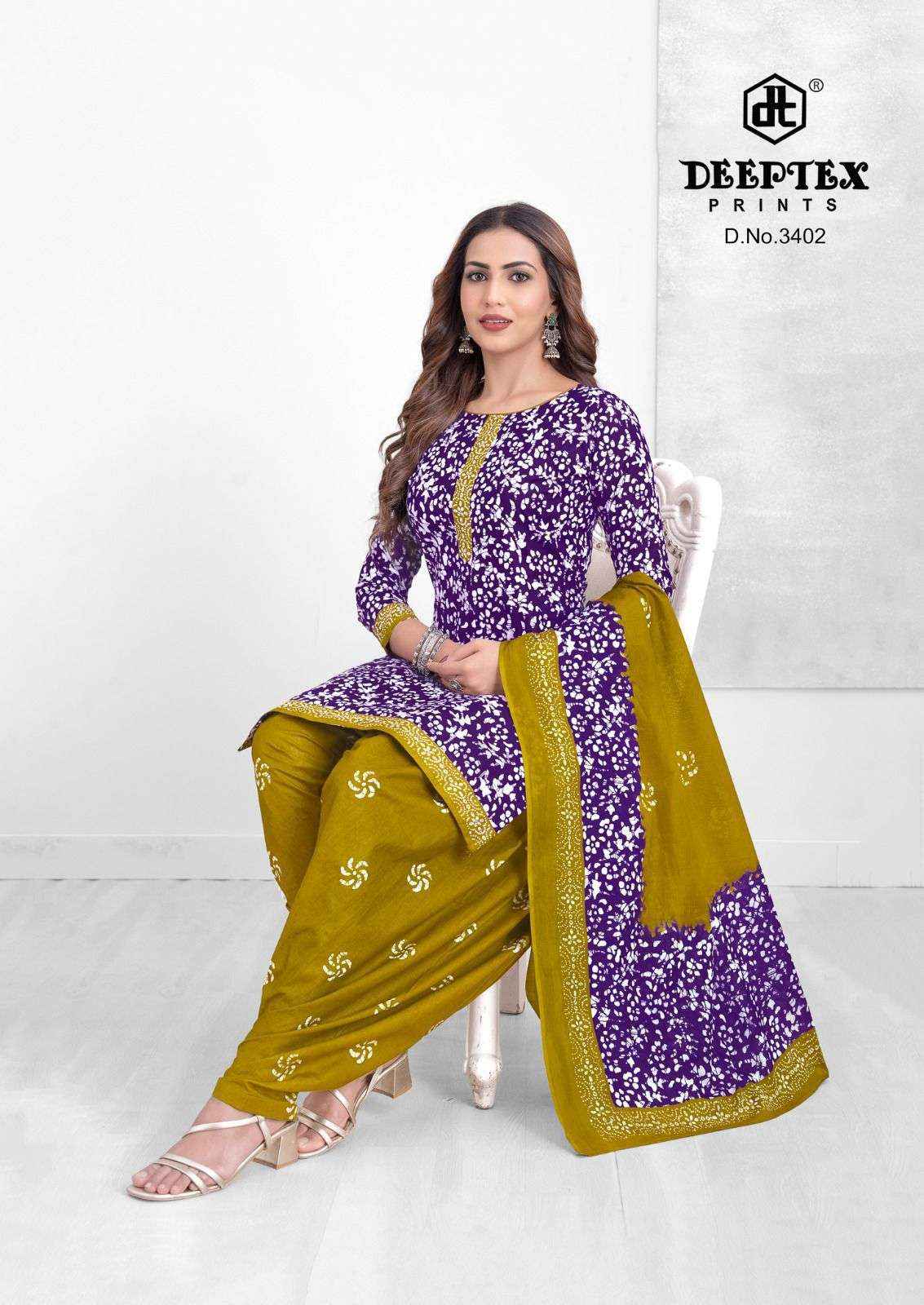 DEEPTEX PRINTS BATIK PLUS VOL 34 COTTON PRINTED PATIYALA DRESS COLLECTION ( 10 PCS CATALOG )