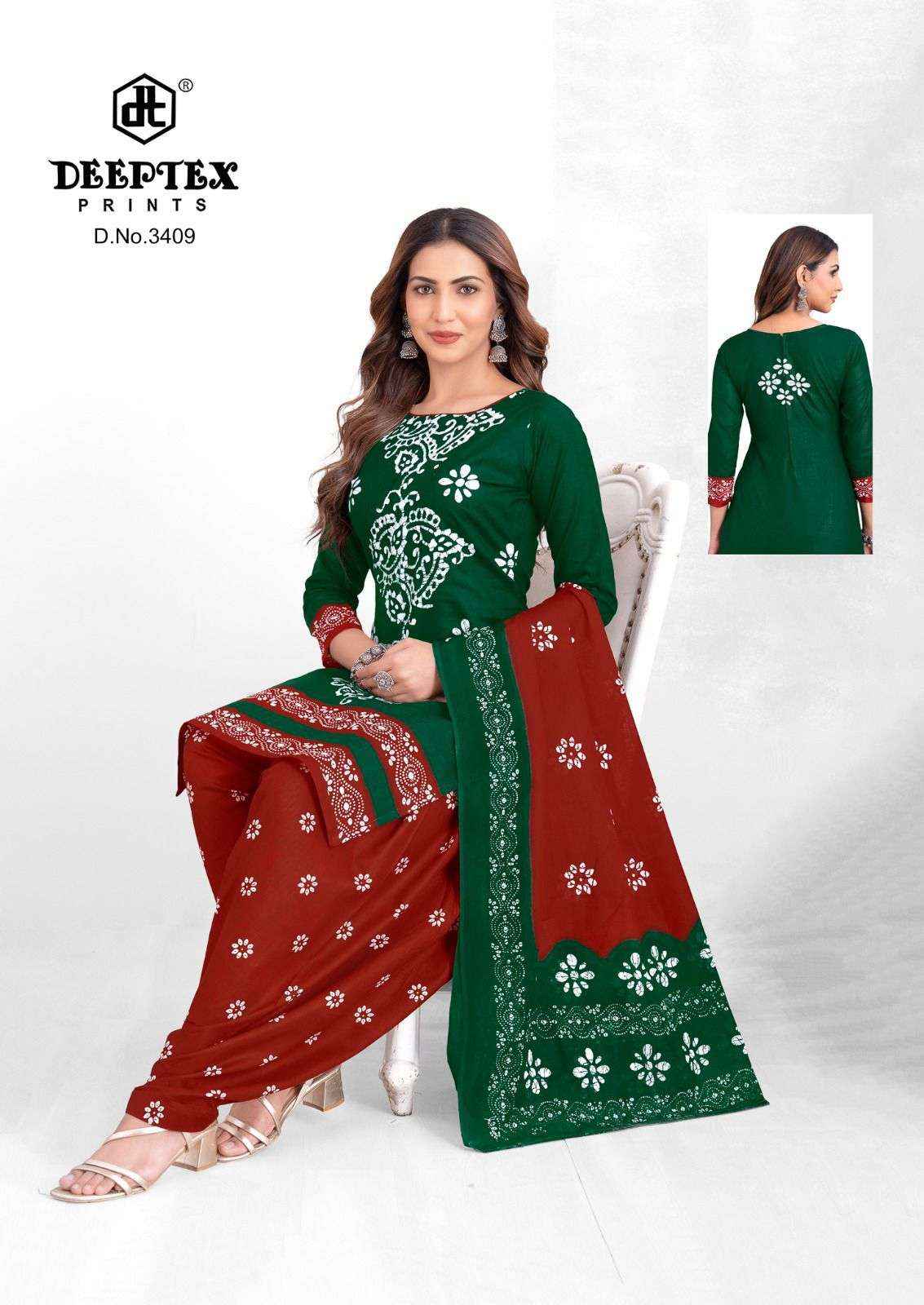 DEEPTEX PRINTS BATIK PLUS VOL 34 COTTON PRINTED PATIYALA DRESS COLLECTION ( 10 PCS CATALOG )