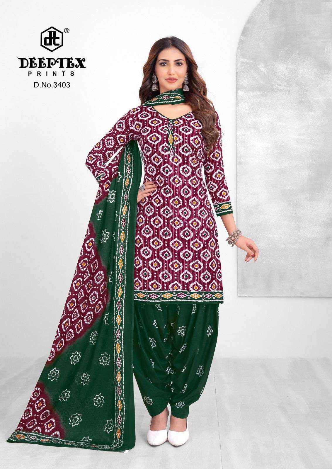DEEPTEX PRINTS BATIK PLUS VOL 34 COTTON PRINTED PATIYALA DRESS COLLECTION ( 10 PCS CATALOG )