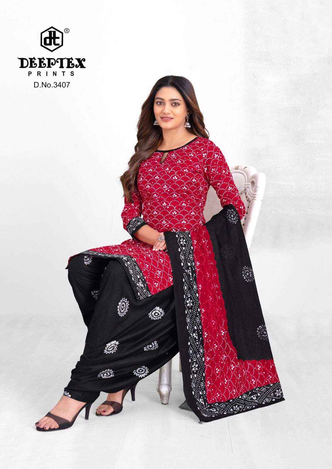 DEEPTEX PRINTS BATIK PLUS VOL 34 COTTON PRINTED PATIYALA DRESS COLLECTION ( 10 PCS CATALOG )
