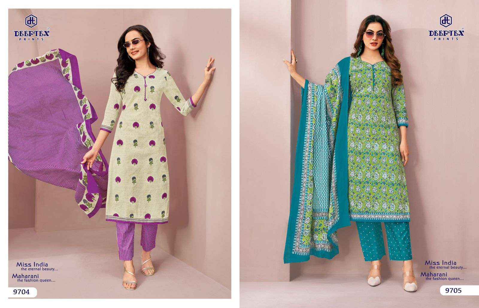 DEEPTEX PRINTS MISS INDIA VOL 97 COTTON PRINTED LADIES DRESS MATERIAL COLLECTION ( 16 PCS CATALOG )