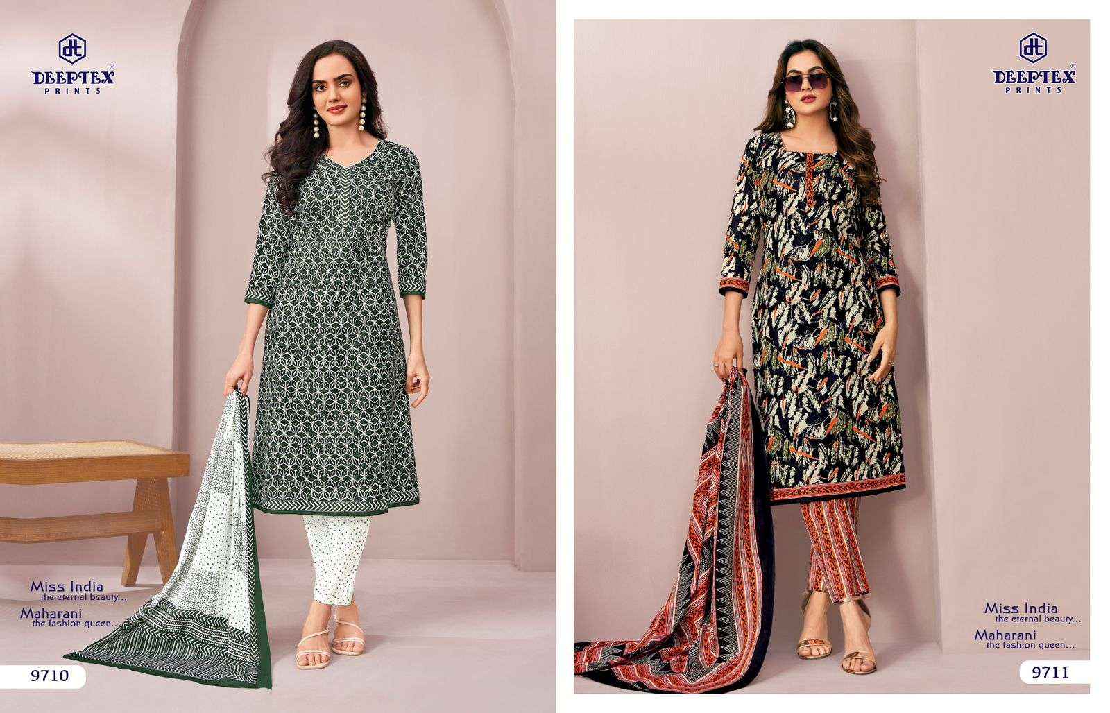 DEEPTEX PRINTS MISS INDIA VOL 97 COTTON PRINTED LADIES DRESS MATERIAL COLLECTION ( 16 PCS CATALOG )
