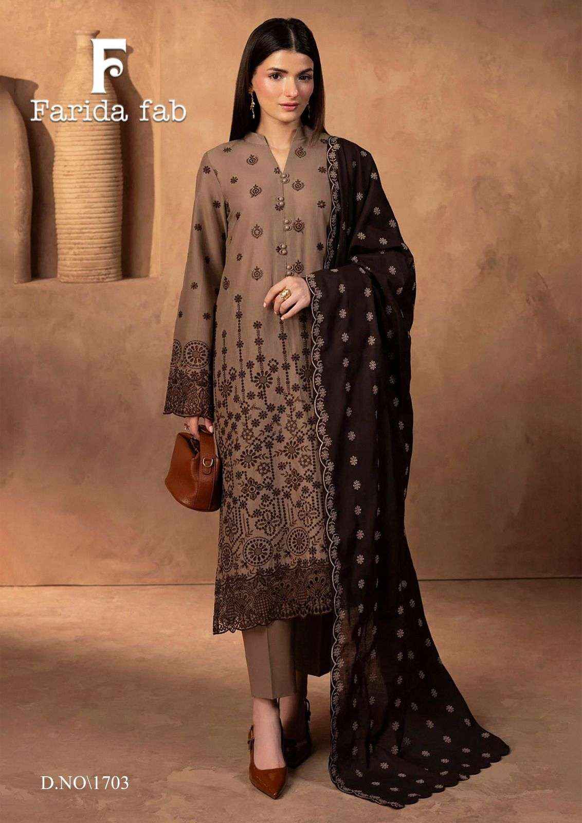 Farida Fab Chevron Vol 17 Exclusive Heavy Cotton Dress Material Wholesale Collection ( 6 Pcs Catalog )