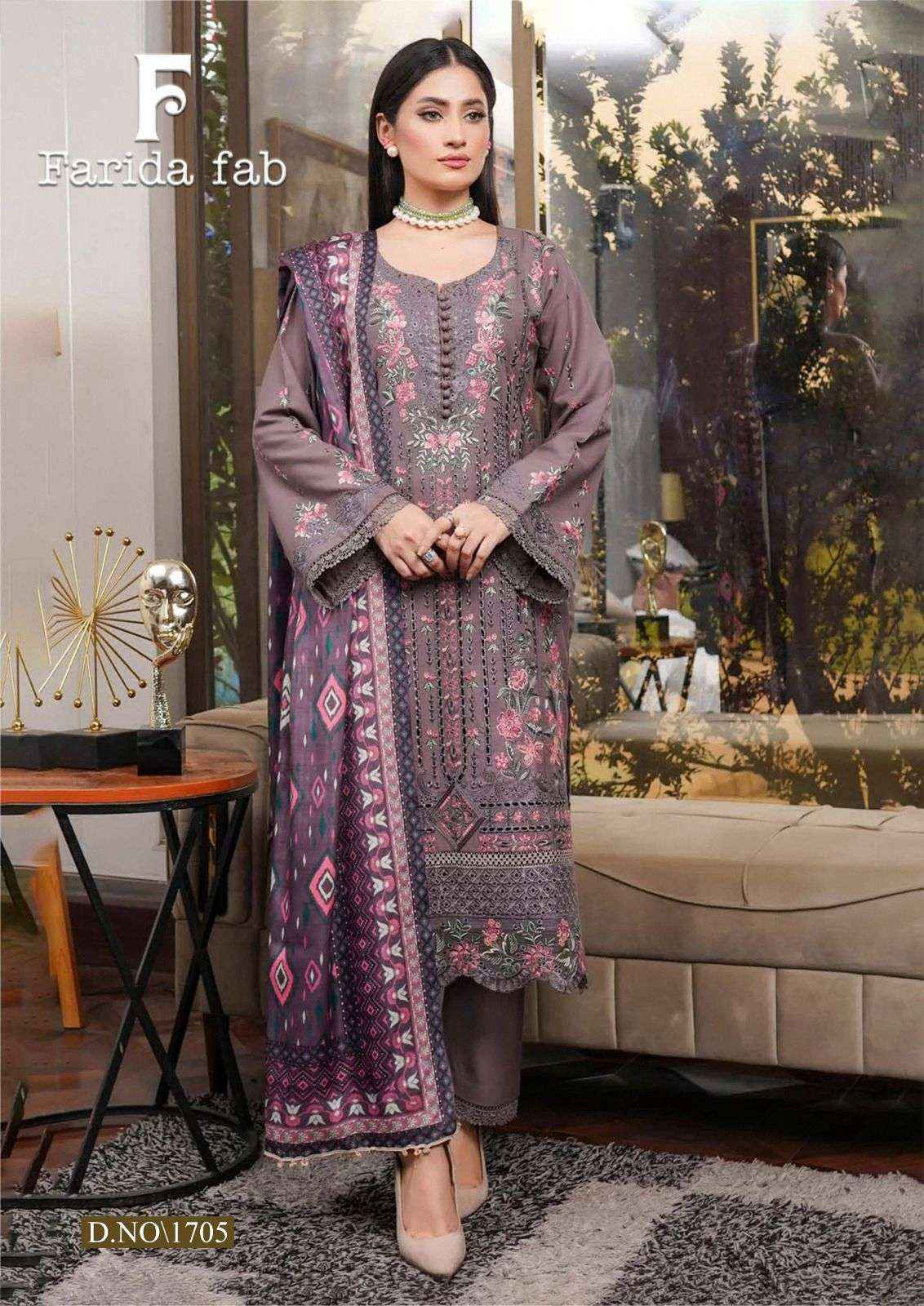 Farida Fab Chevron Vol 17 Exclusive Heavy Cotton Dress Material Wholesale Collection ( 6 Pcs Catalog )