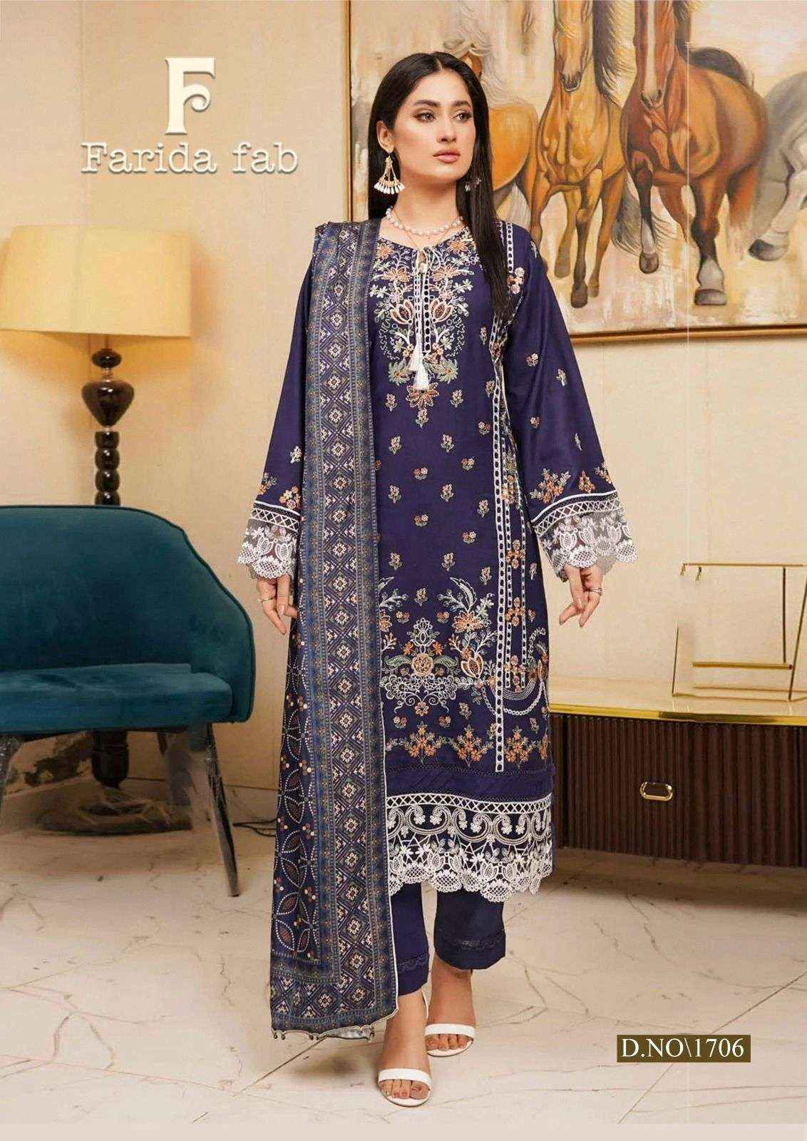 Farida Fab Chevron Vol 17 Exclusive Heavy Cotton Dress Material Wholesale Collection ( 6 Pcs Catalog )
