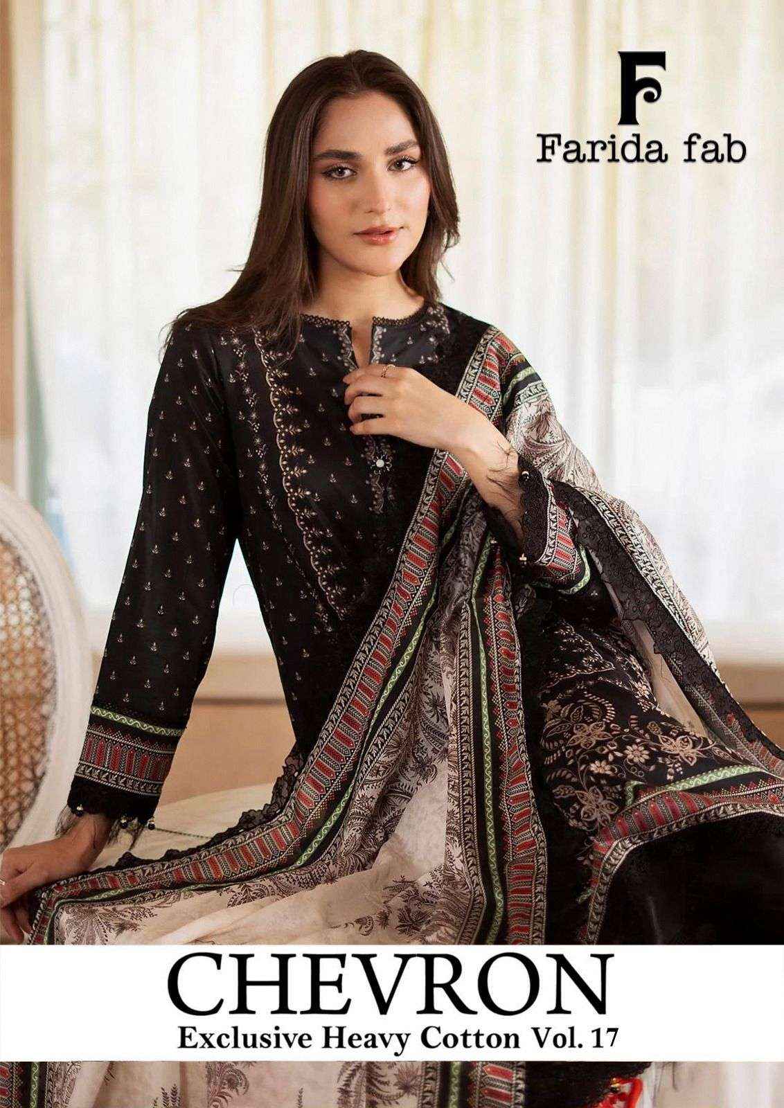 Farida Fab Chevron Vol 17 Exclusive Heavy Cotton Dress Material Wholesale Collection ( 6 Pcs Catalog )