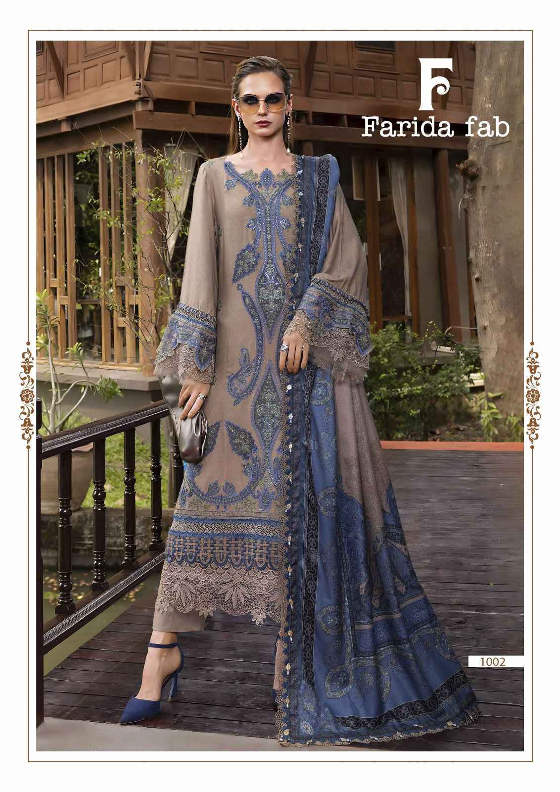 Farida Fab Elaf Premium Cotton Dress Material Wholesale Price ( 6 pcs Catalogue )