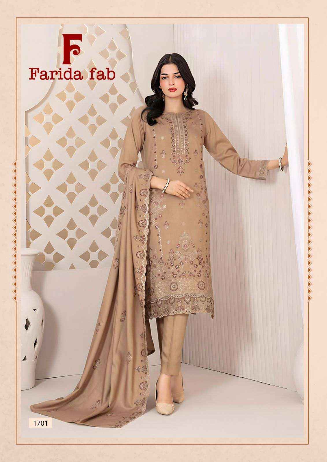 Farida Fab Ellija B Vol 17 Pure Cotton Unstitch Dress Collection ( 6 Pcs Catalog )