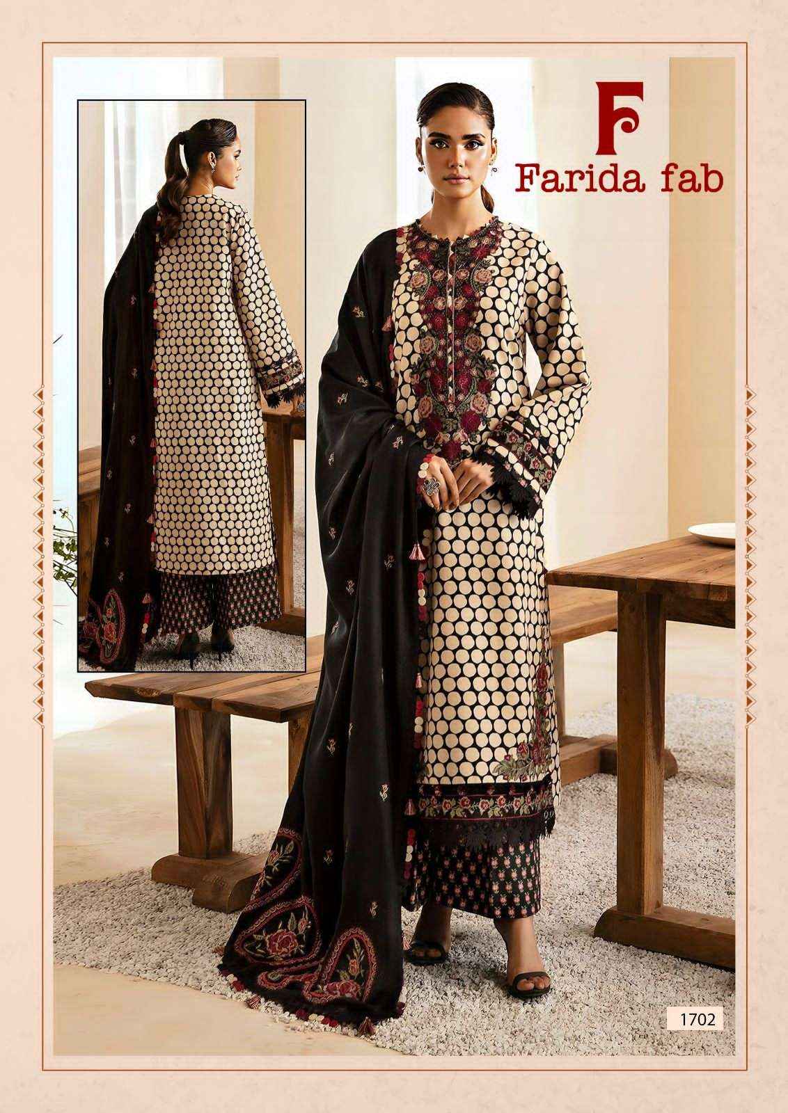 Farida Fab Ellija B Vol 17 Pure Cotton Unstitch Dress Collection ( 6 Pcs Catalog )