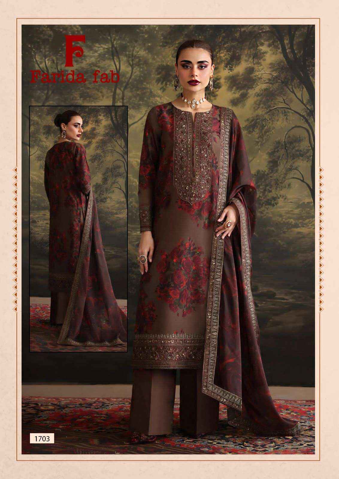 Farida Fab Ellija B Vol 17 Pure Cotton Unstitch Dress Collection ( 6 Pcs Catalog )
