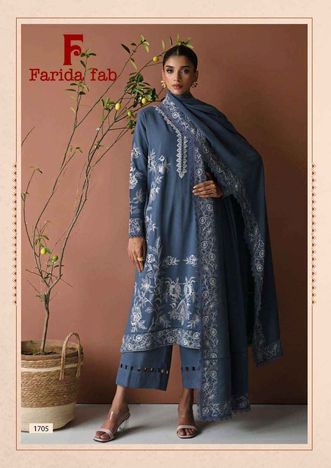 Farida Fab Ellija B Vol 17 Pure Cotton Unstitch Dress Collection ( 6 Pcs Catalog )