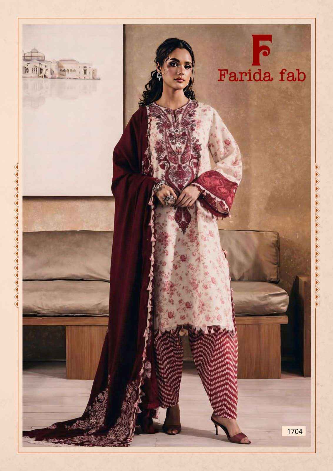 Farida Fab Ellija B Vol 17 Pure Cotton Unstitch Dress Collection ( 6 Pcs Catalog )