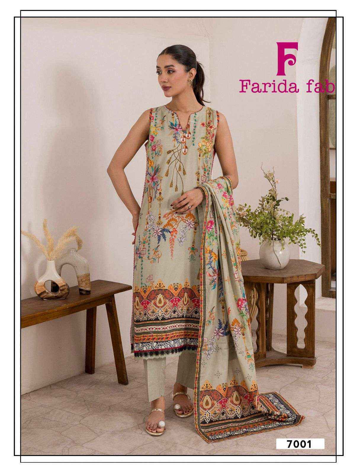 Farida Fab Ramsha Vol 7 Cotton Dress Material Wholesale Price ( 6 pcs Catalogue )