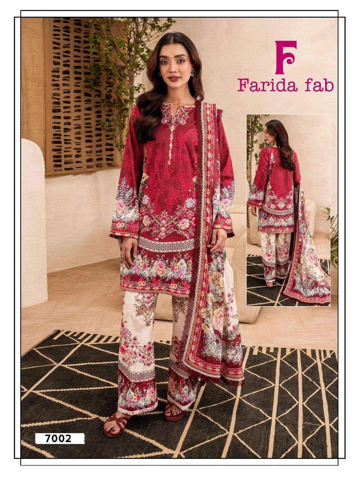 Farida Fab Ramsha Vol 7 Cotton Dress Material Wholesale Price ( 6 pcs Catalogue )