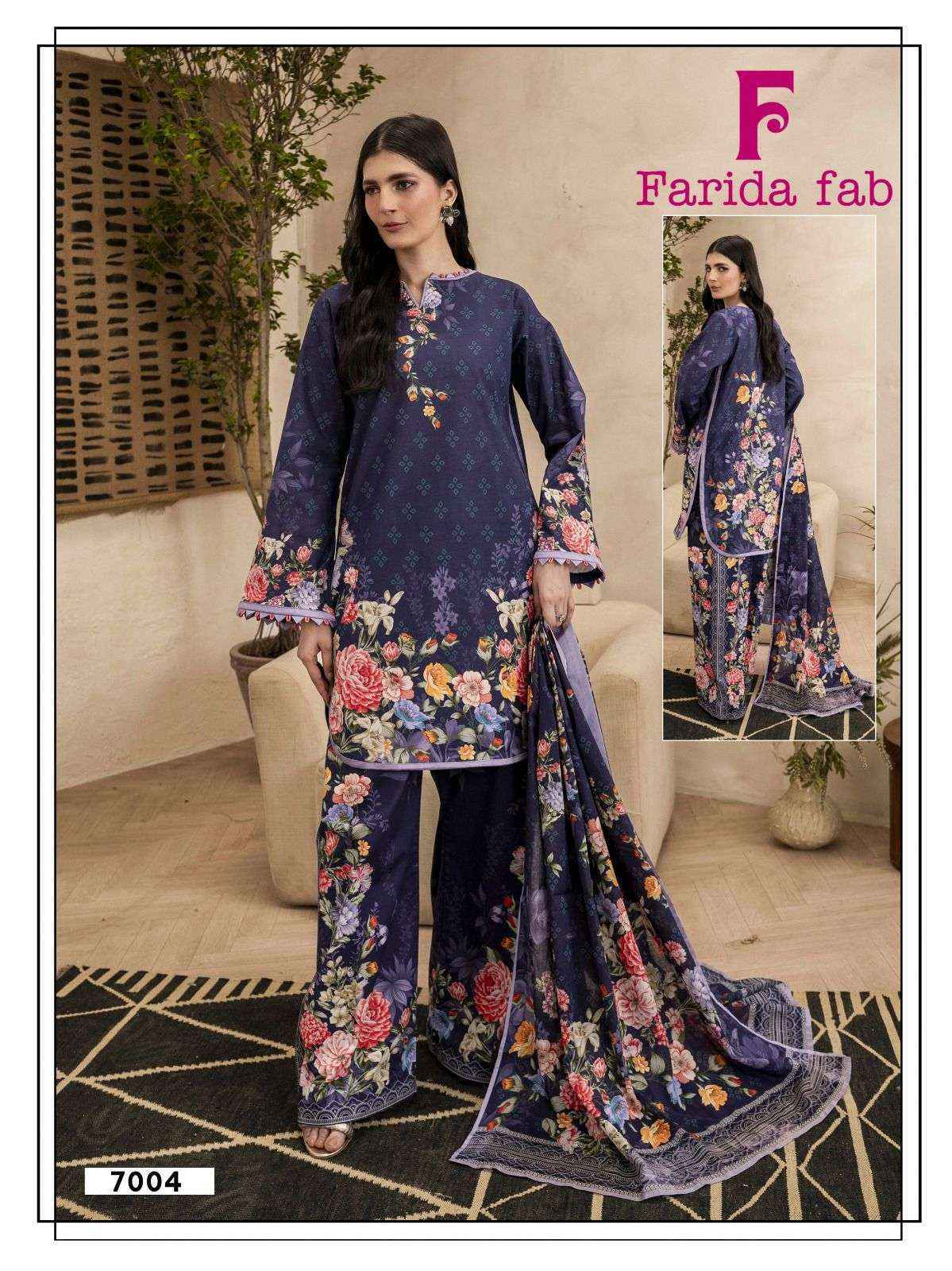 Farida Fab Ramsha Vol 7 Cotton Dress Material Wholesale Price ( 6 pcs Catalogue )