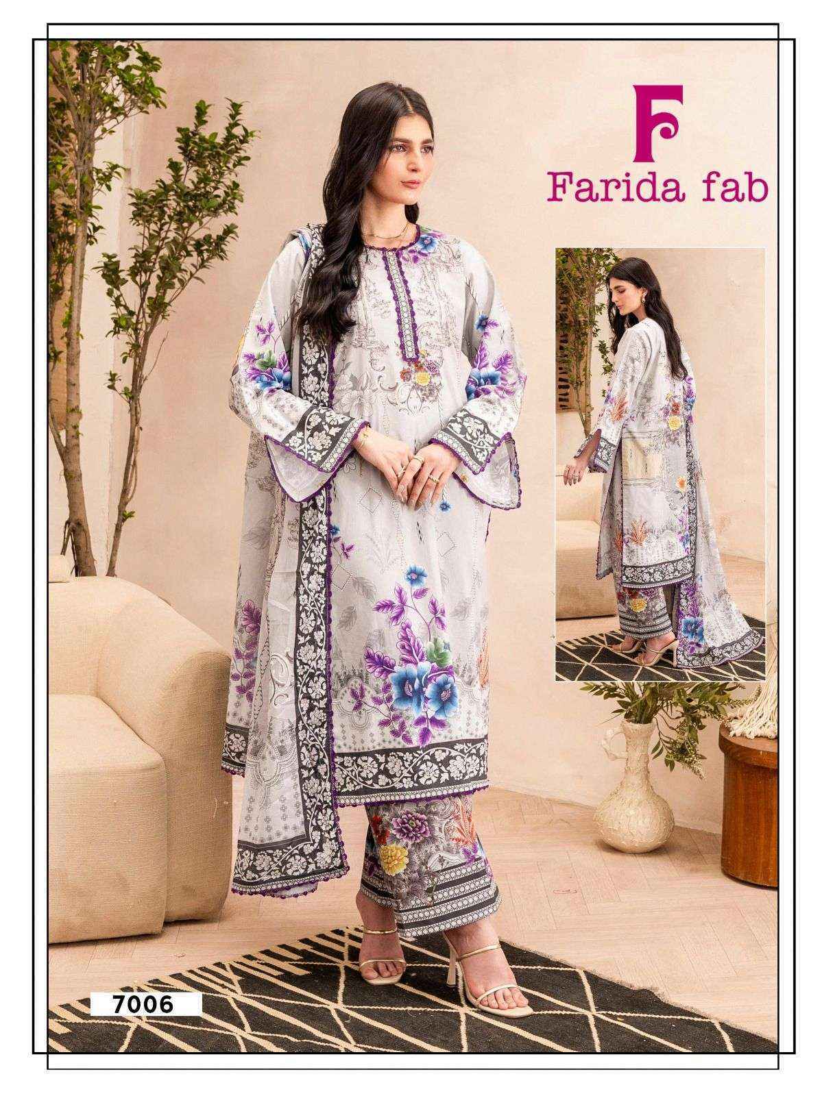 Farida Fab Ramsha Vol 7 Cotton Dress Material Wholesale Price ( 6 pcs Catalogue )